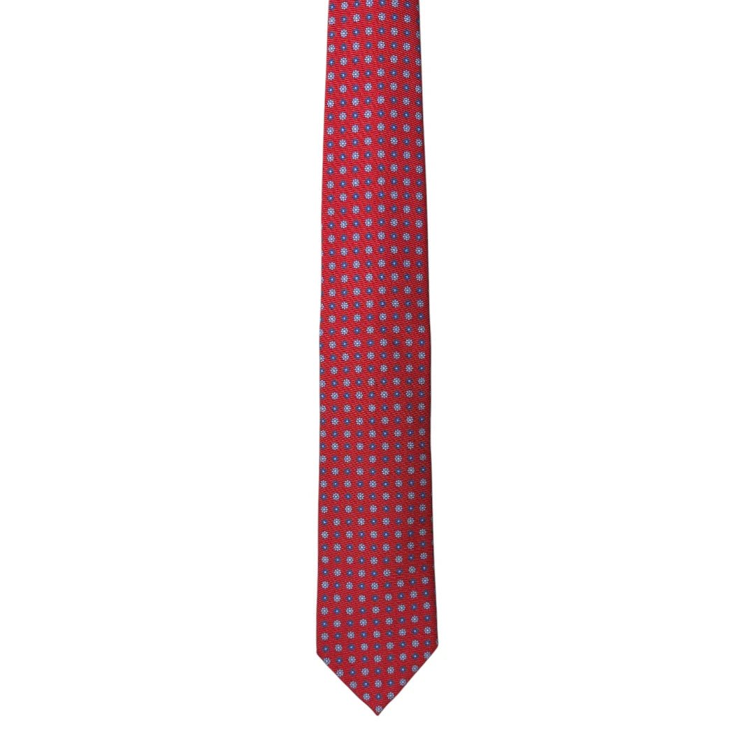 HENRY SARTORIAL X FLORENCE STYLE Small Floral Silk Tie RED - Henry Bucks