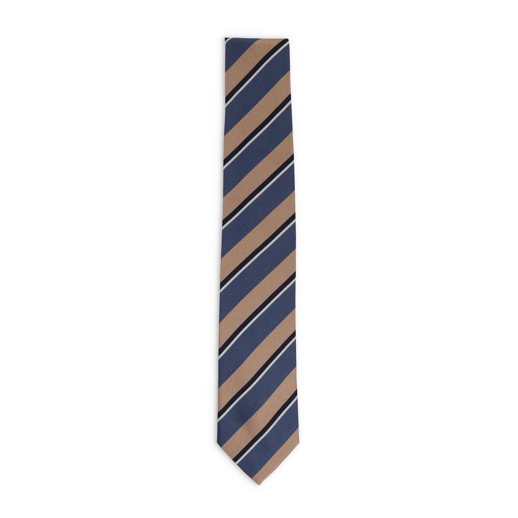 HENRY SARTORIAL x FLORENCE STYLE Stripe Plain Tie BEIGE - Henry Bucks