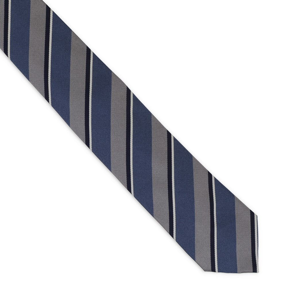 HENRY SARTORIAL x FLORENCE STYLE Stripe Plain Tie GREY - Henry Bucks