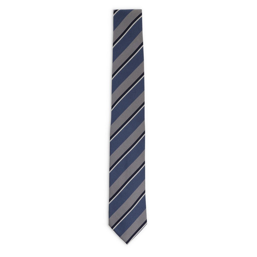 HENRY SARTORIAL x FLORENCE STYLE Stripe Plain Tie GREY - Henry Bucks
