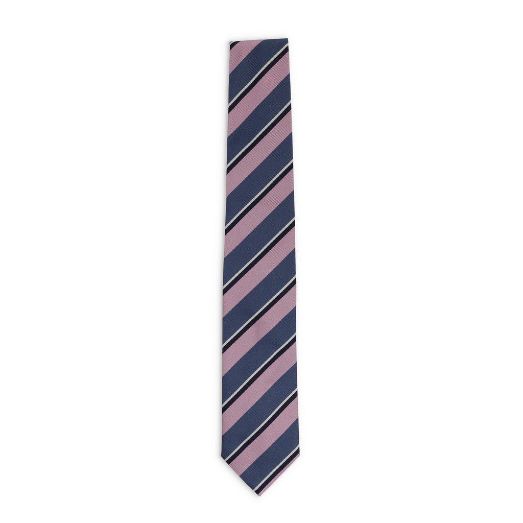 HENRY SARTORIAL x FLORENCE STYLE Stripe Plain Tie PINK - Henry Bucks