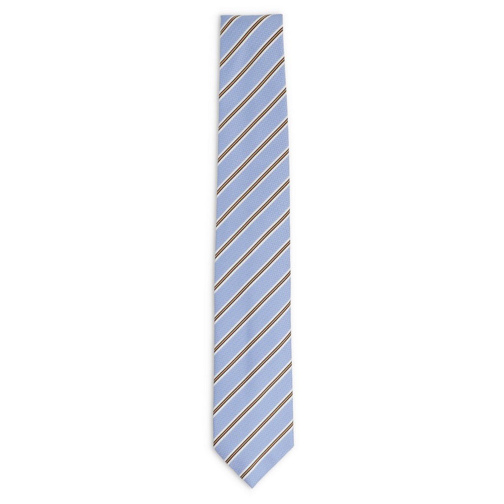 HENRY SARTORIAL x FLORENCE STYLE Stripe Tie BLUE - Henry Bucks