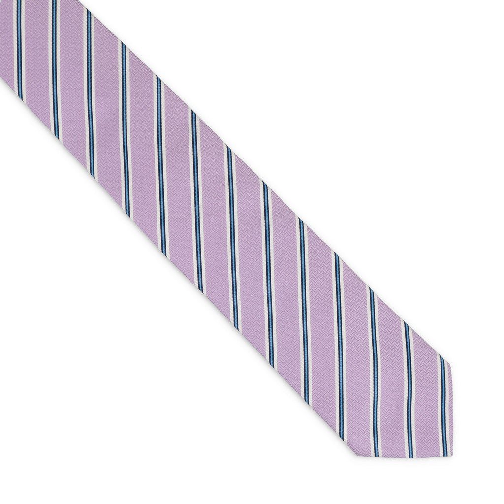 HENRY SARTORIAL x FLORENCE STYLE Stripe Tie PURPLE - Henry Bucks