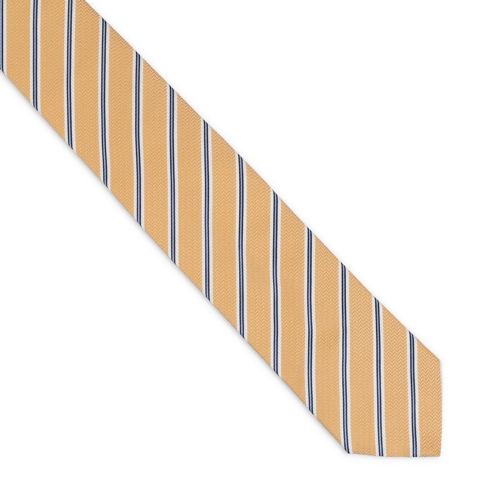 HENRY SARTORIAL x FLORENCE STYLE Stripe Tie YELLOW - Henry Bucks