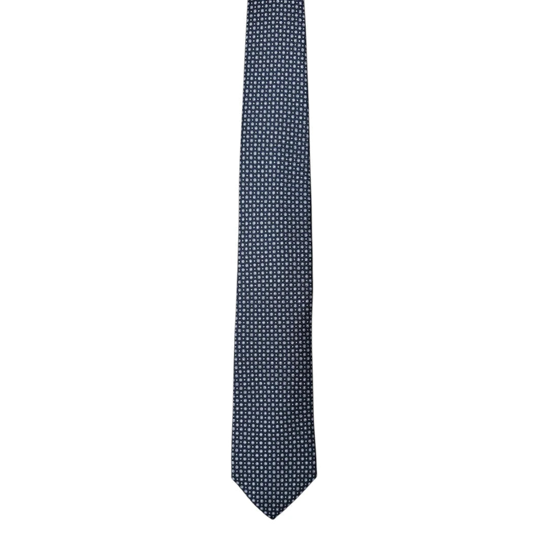 HENRY SARTORIAL X FLORENCE STYLE Twill Fantasia Print Tie NAVY - Henry Bucks