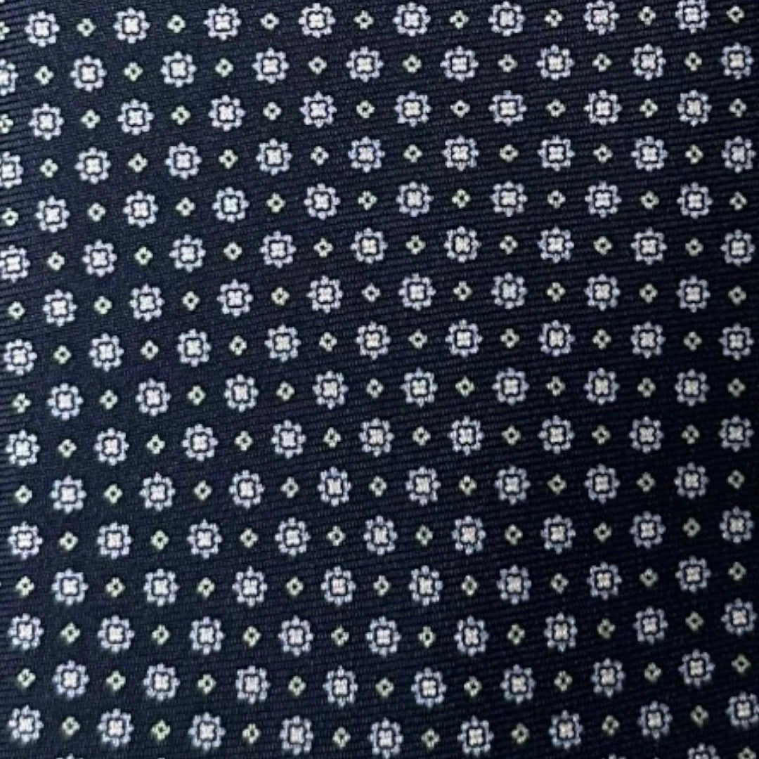 HENRY SARTORIAL X FLORENCE STYLE Twill Fantasia Print Tie NAVY - Henry Bucks