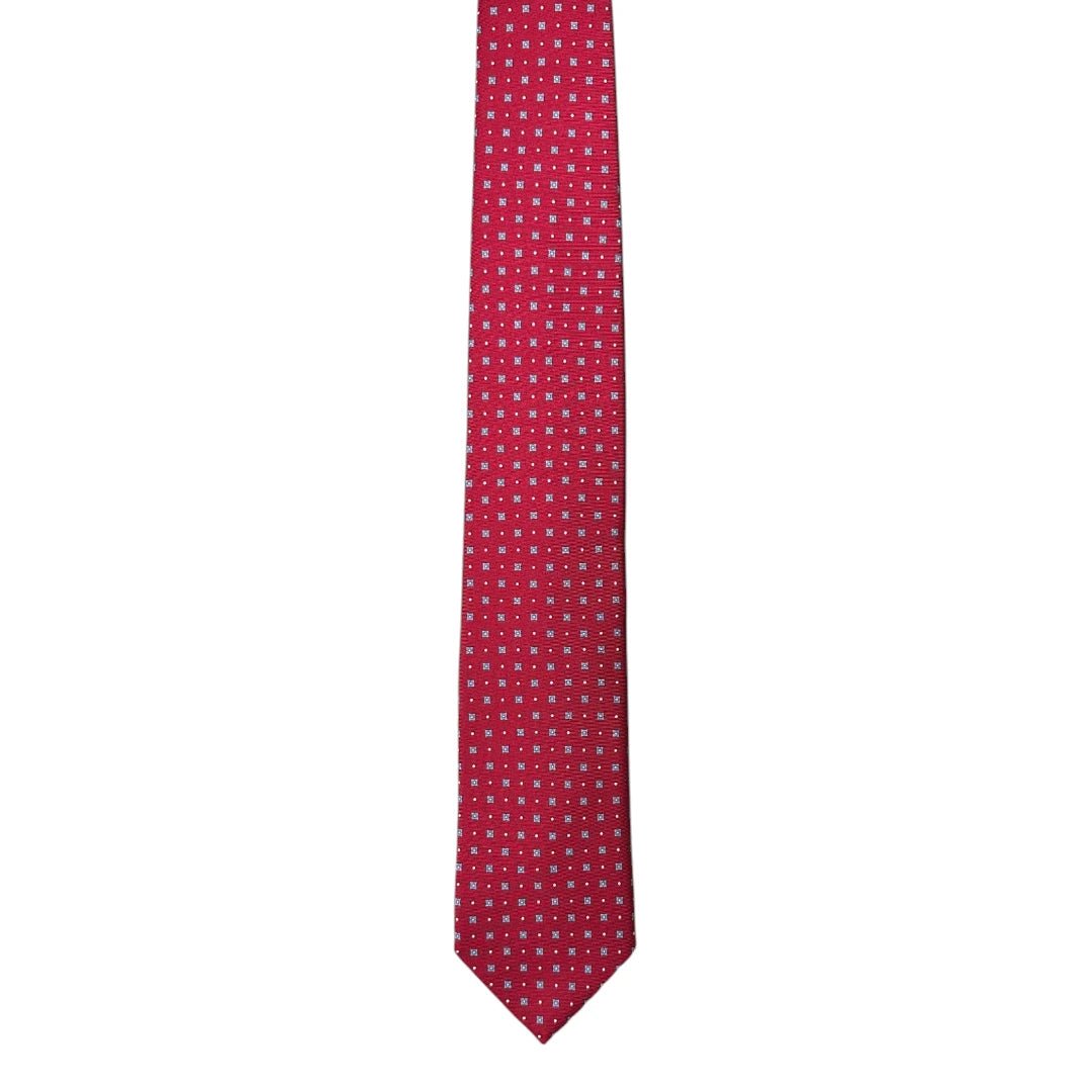 HENRY SARTORIAL X FLORENCE STYLE Twill Fantasia Tie RED - Henry Bucks