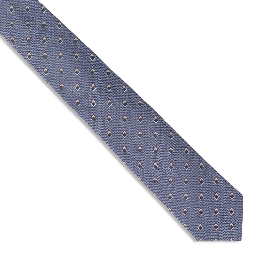 HENRY SARTORIAL X FLORENCE Woven Tie BLUE GREY - Henry Bucks