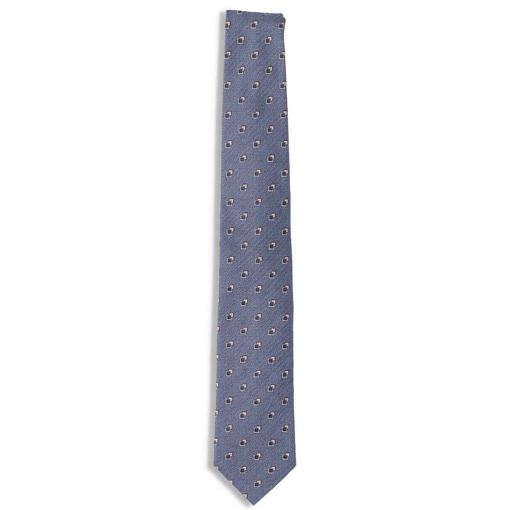 HENRY SARTORIAL X FLORENCE Woven Tie BLUE GREY - Henry Bucks