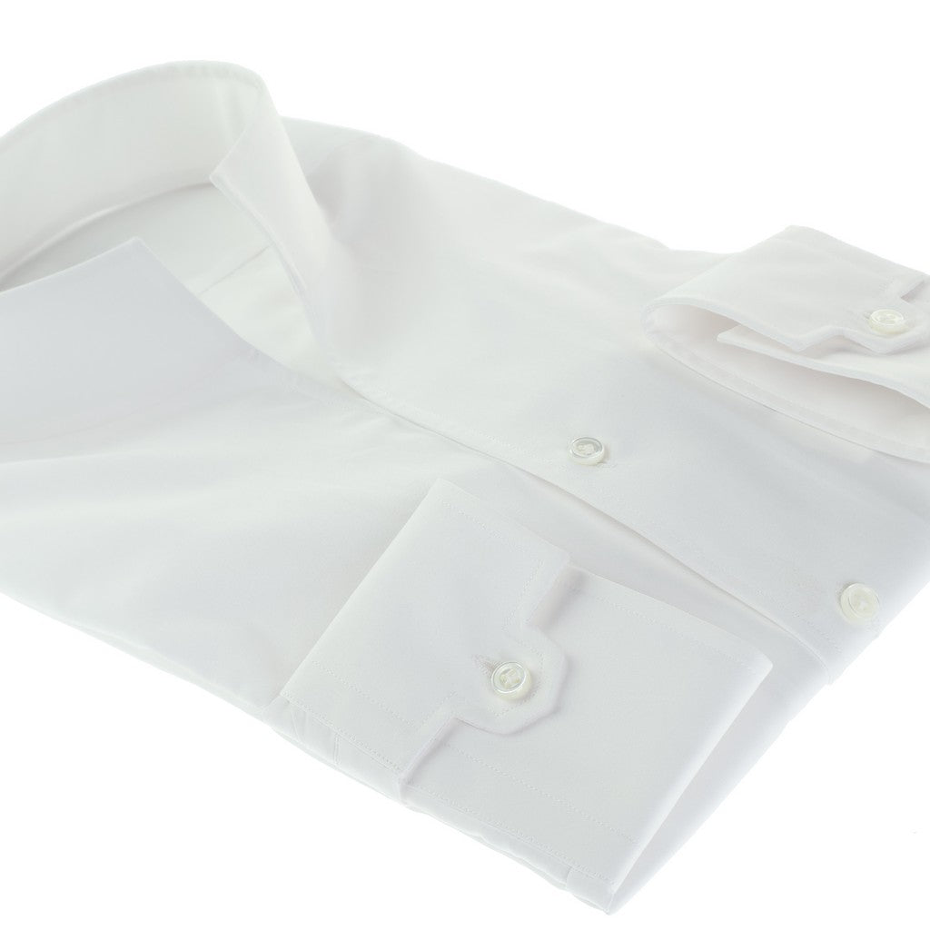 HENRY SARTORIAL X GHERARDI Cotton Long Sleeve Shirt WHITE - Henry Bucks