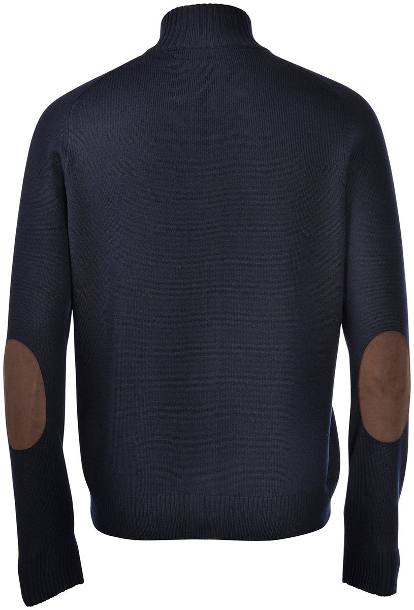 HENRY SARTORIAL X GRAN SASSO Alcantara Zip Jacket NAVY (*Preorder) - Henry Bucks