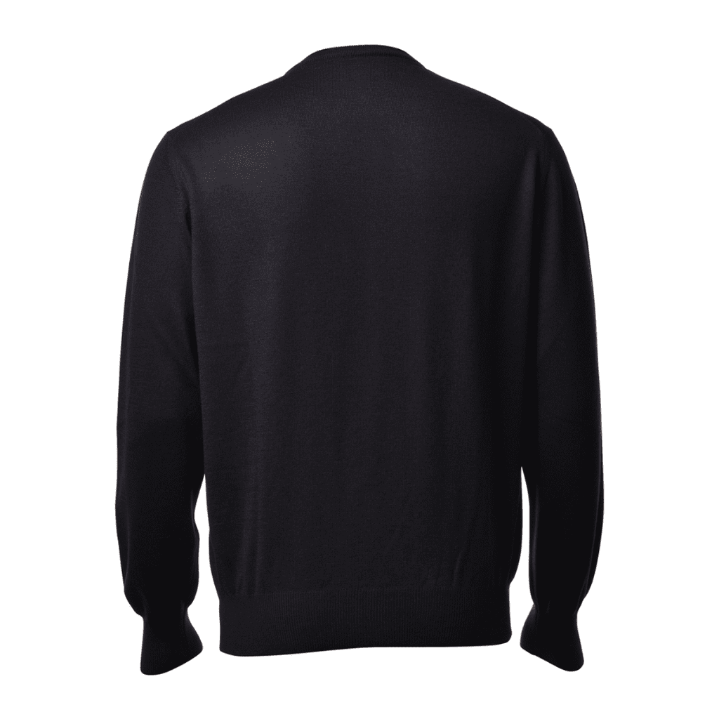 HENRY SARTORIAL X GRAN SASSO Wool Classic Fit Crew Knit BLACK (*Preorder) - Henry Bucks