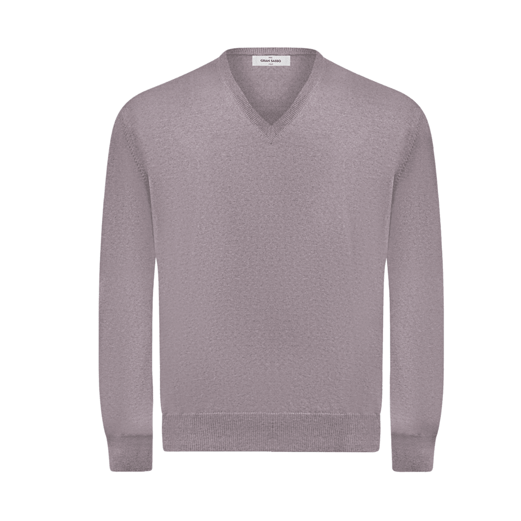 HENRY SARTORIAL X GRAN SASSO Wool Classic V Neck Knit GREY (*Preorder) - Henry Bucks