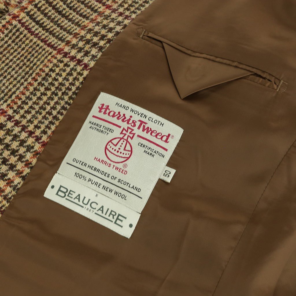 HENRY SARTORIAL X HARRIS TWEED Classic Blazer TAN REG - Henry Bucks