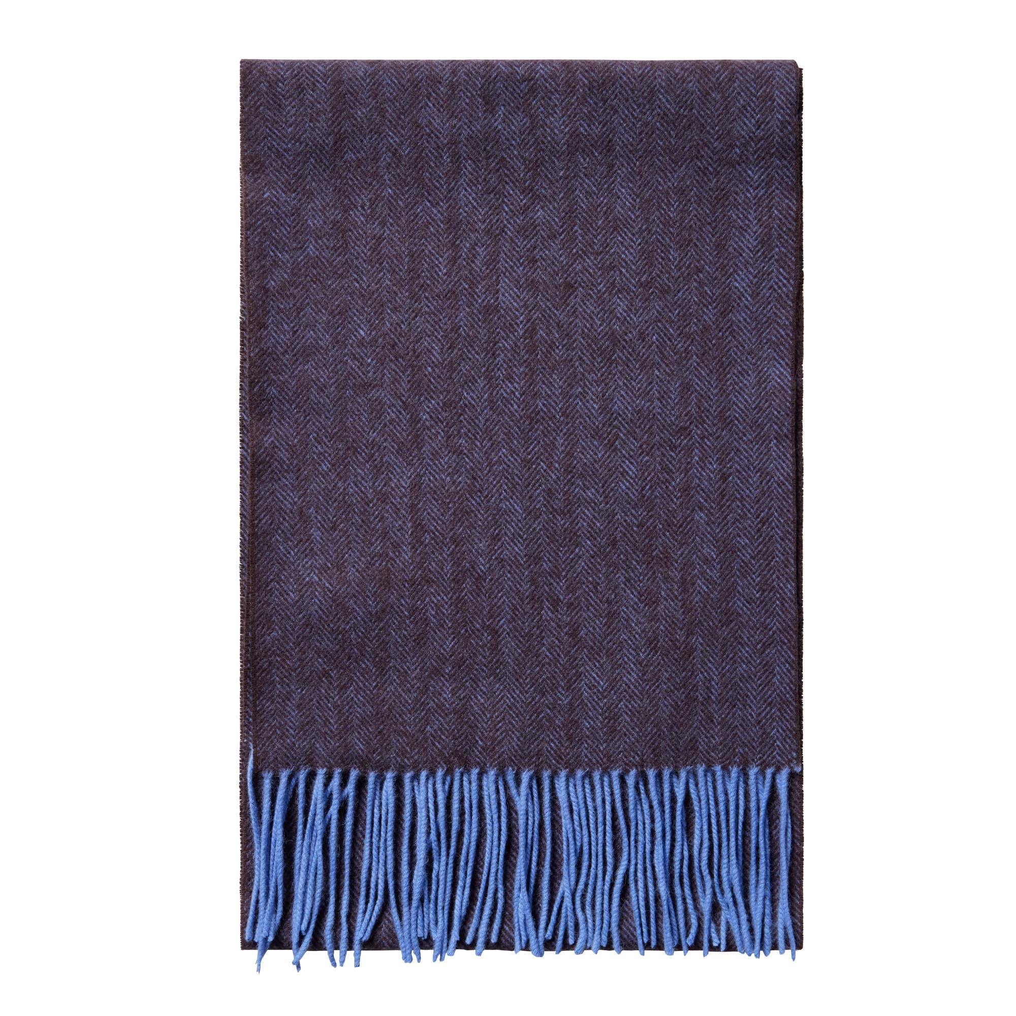 HENRY SARTORIAL X HEMLEY Chevron Wool Scarf BROWN - Henry BucksScarf52AW240017 - BROWN