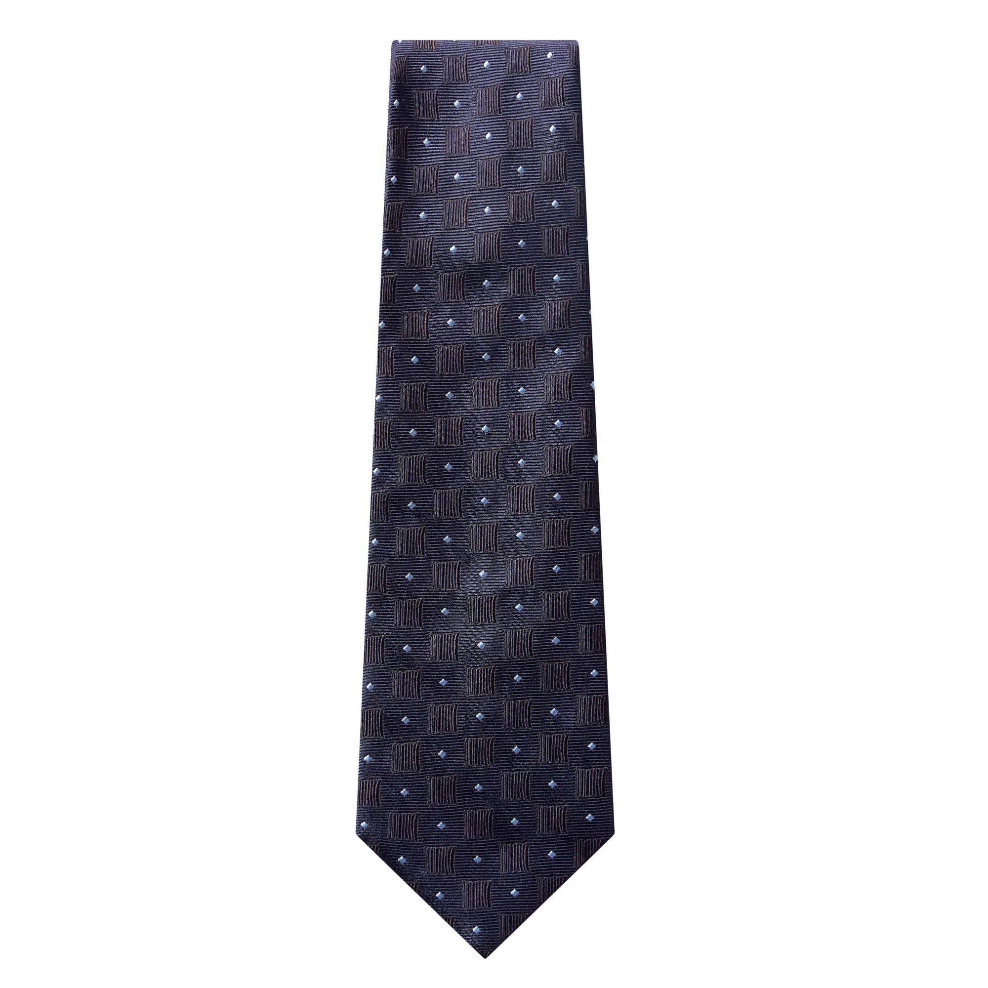 HENRY SARTORIAL X HEMLEY Dots Silk Tie NAVY/WHITE - Henry BucksTies52AW240016 - NVWH