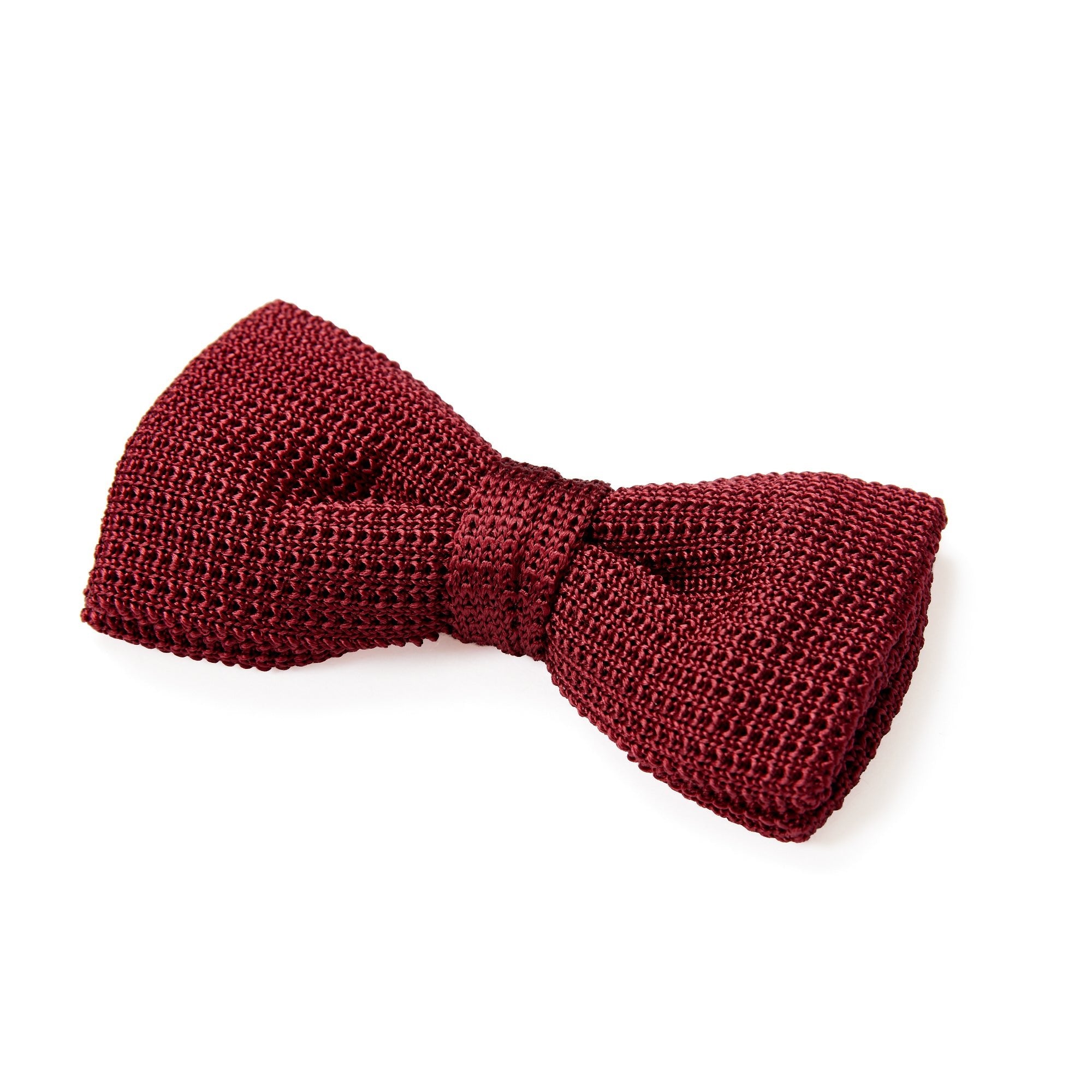 HENRY SARTORIAL x HEMLEY Knitted Bow Tie RED - Henry BucksBow Ties13AW230085 - RED