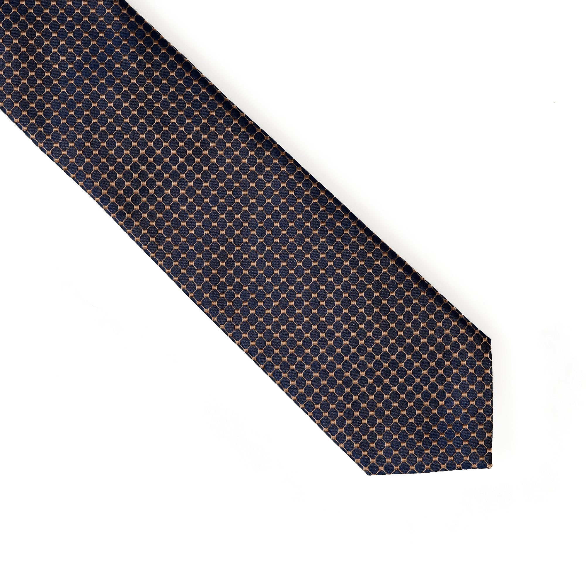 HENRY SARTORIAL x HEMLEY Printed Tie NAVY - Henry BucksTies13AW230072 - NAVY