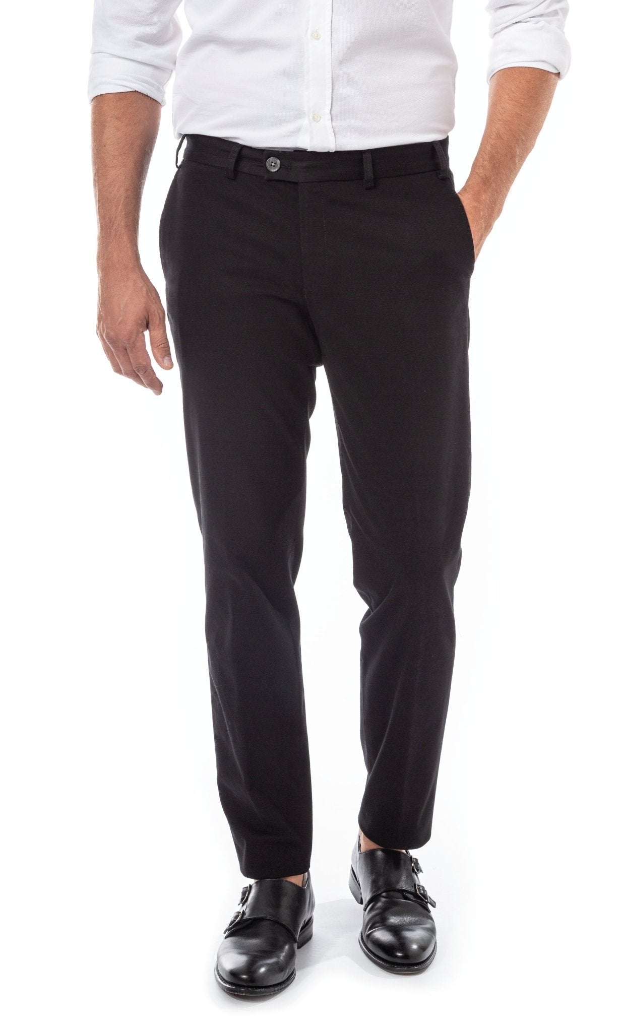 HENRY SARTORIAL X HILTL Chino with Slant Pocket BLACK - Henry BucksChinos38AW230098 - BLCK - 48