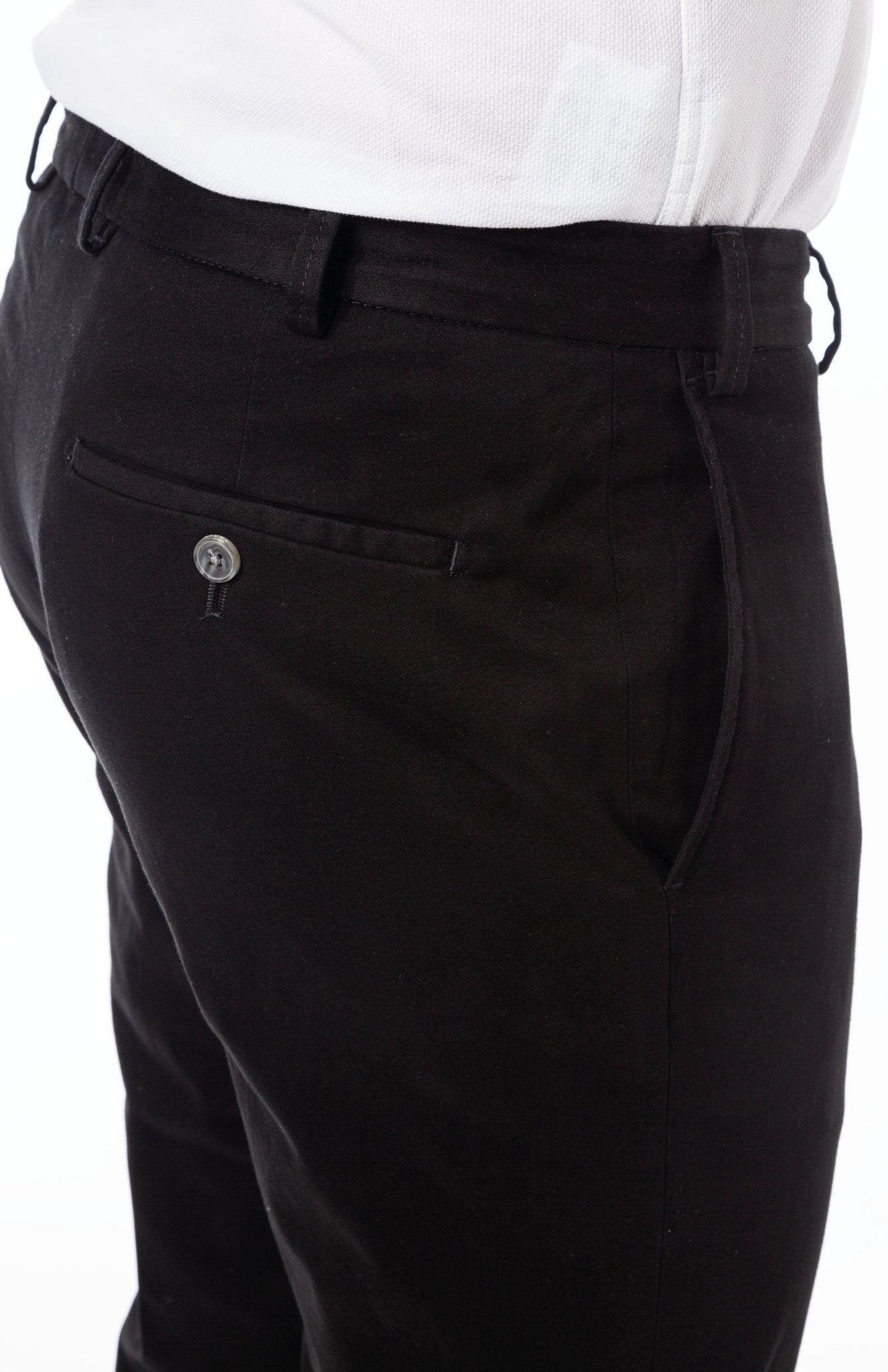 HENRY SARTORIAL X HILTL Chino with Slant Pocket BLACK - Henry BucksChinos38AW230098 - BLCK - 48