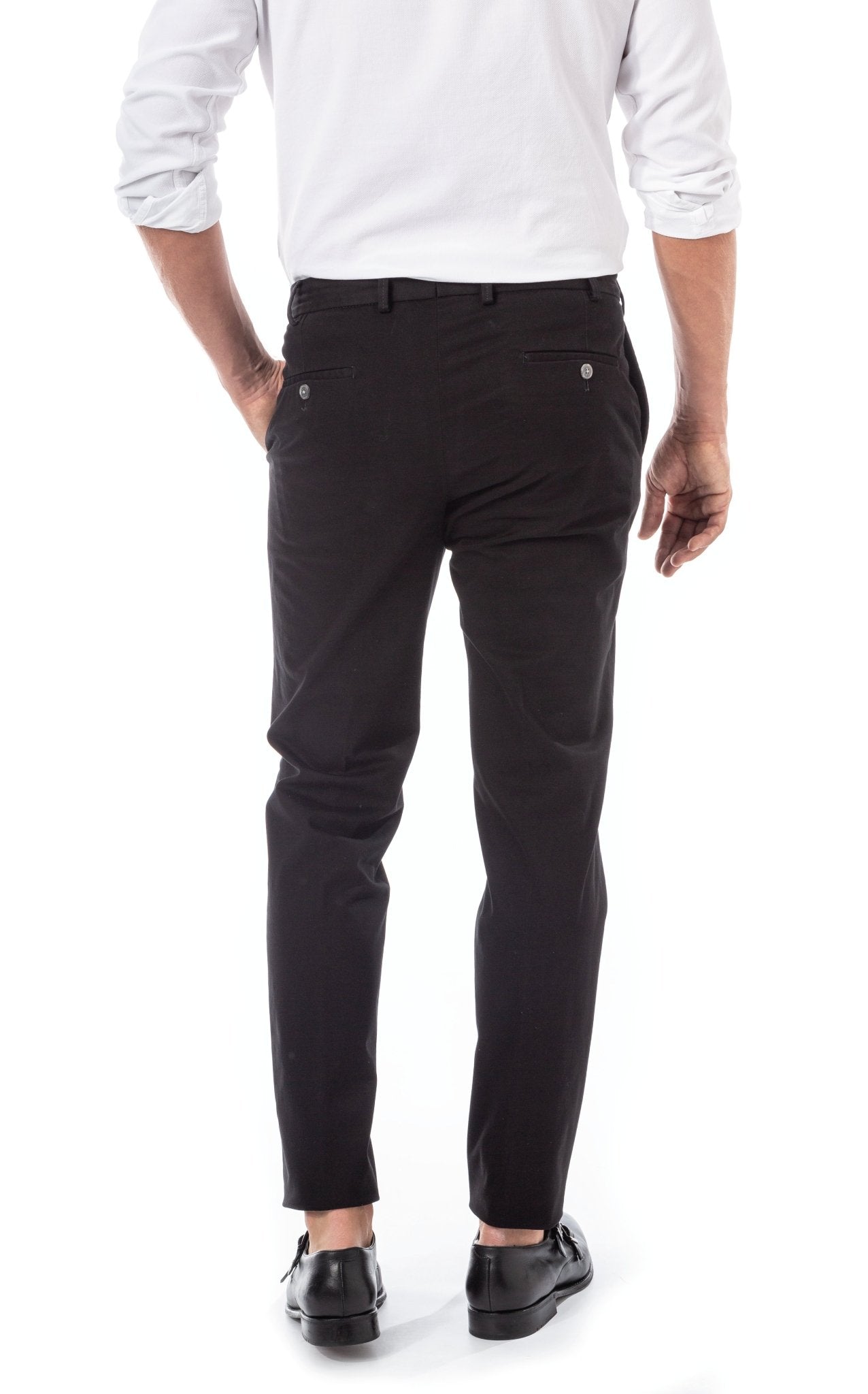 HENRY SARTORIAL X HILTL Chino with Slant Pocket BLACK - Henry BucksChinos38AW230098 - BLCK - 48