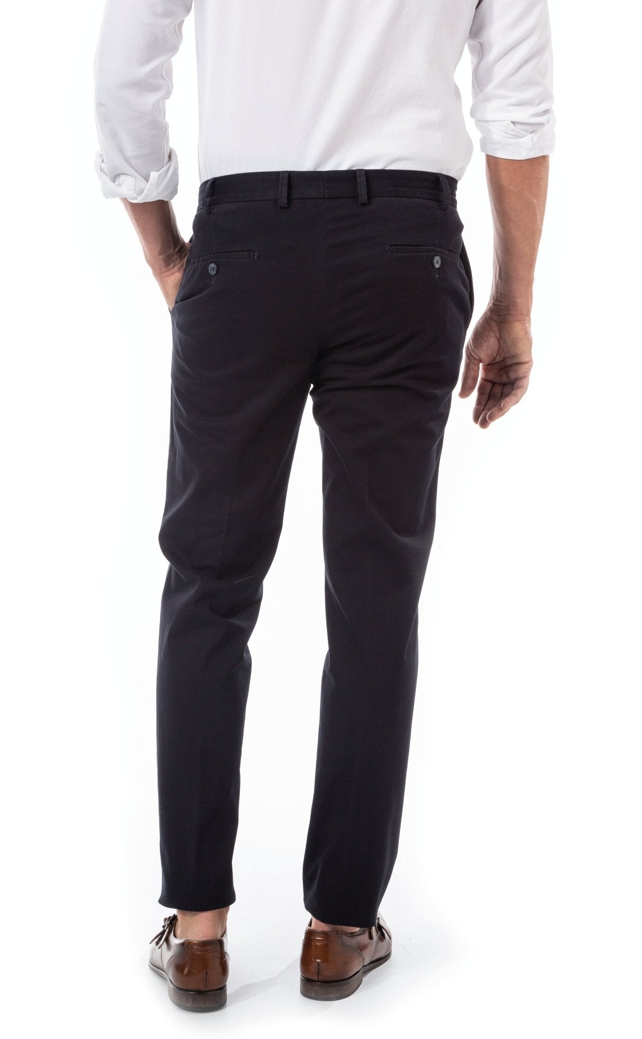 HENRY SARTORIAL X HILTL Chino with Slant Pocket NAVY - Henry BucksChinos38AW230098 - NAVY - 48