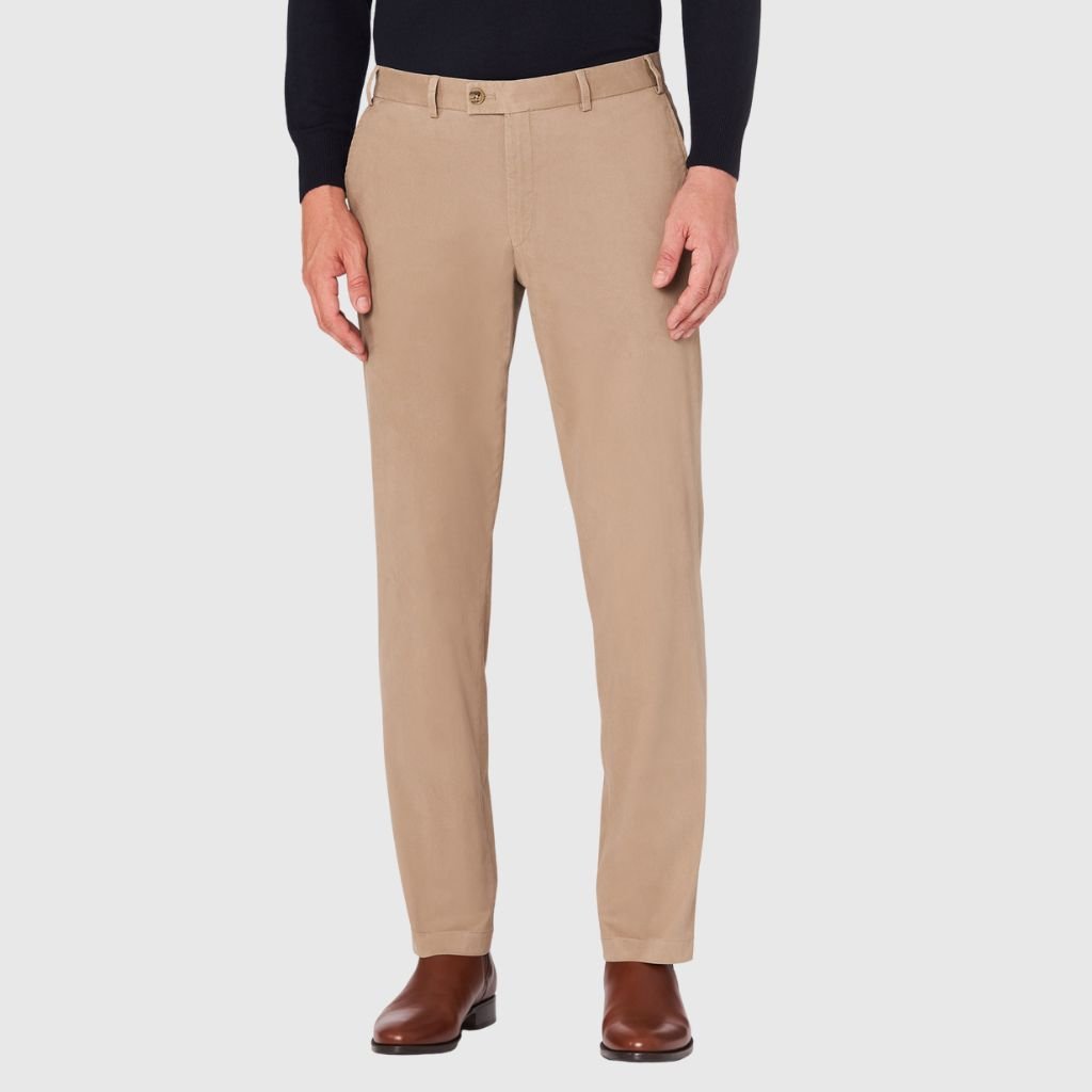 HENRY SARTORIAL X HILTL Cotton Stretch Chino BEIGE - Henry Bucks