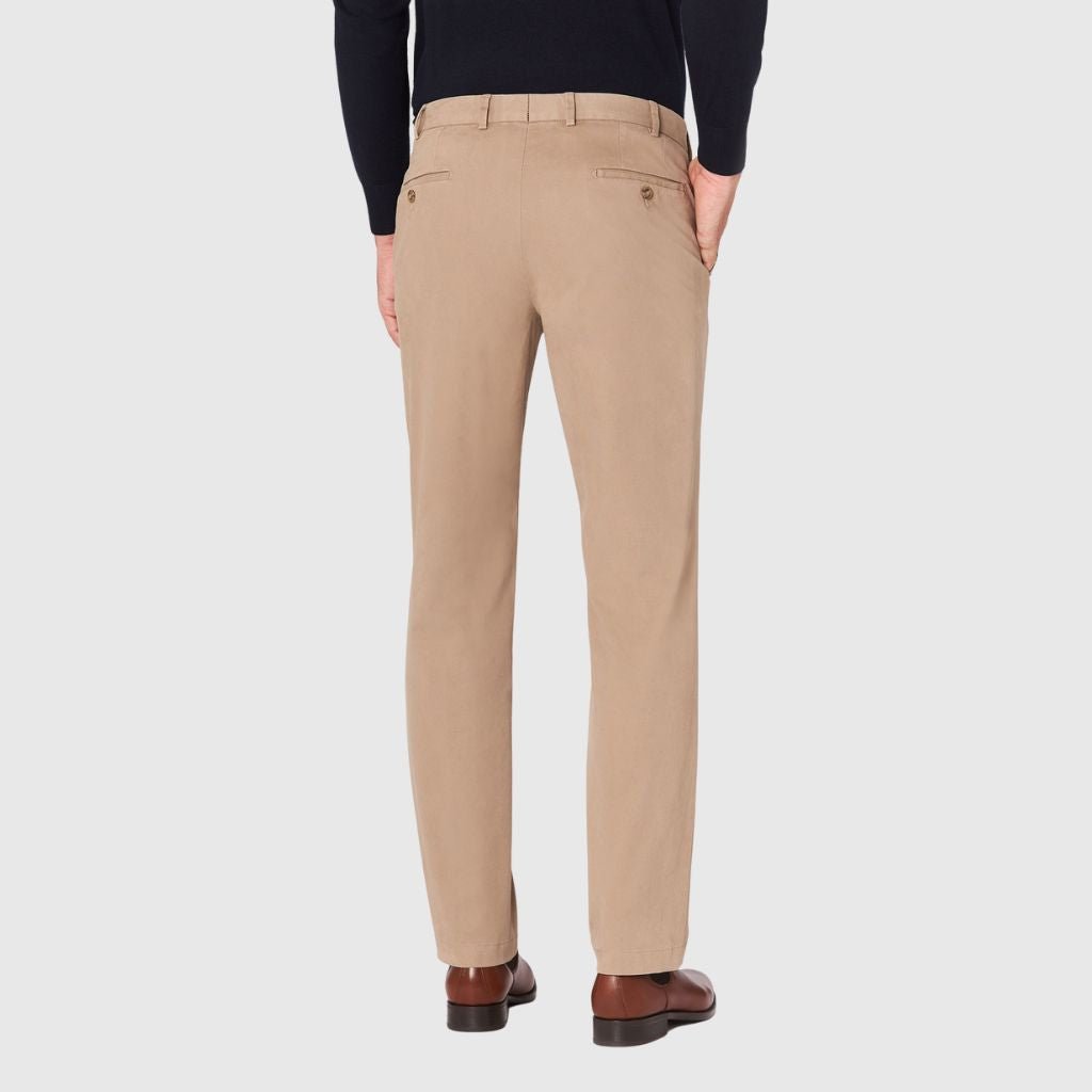 HENRY SARTORIAL X HILTL Cotton Stretch Chino BEIGE - Henry Bucks