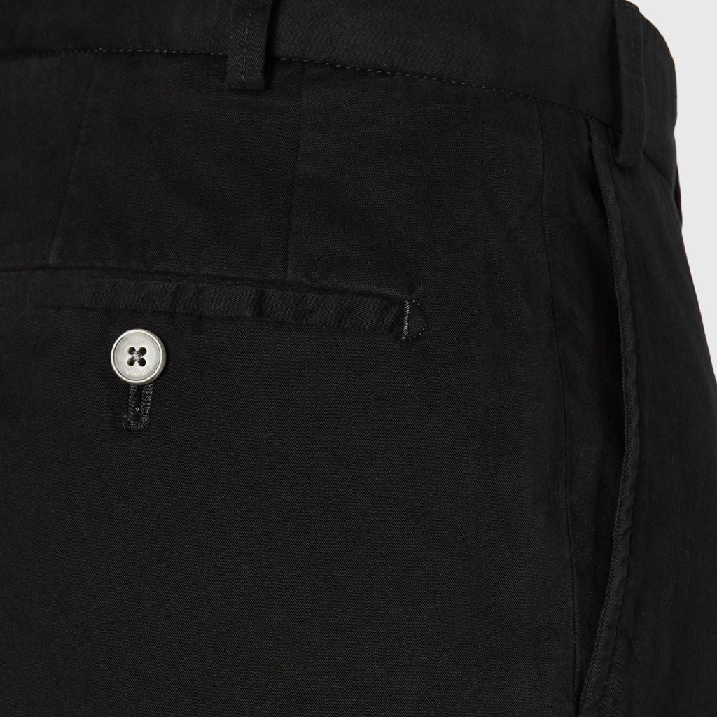 HENRY SARTORIAL X HILTL Cotton Stretch Chino BLACK - Henry Bucks