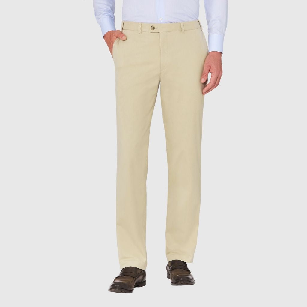 HENRY SARTORIAL X HILTL Cotton Stretch Chino SAND - Henry Bucks