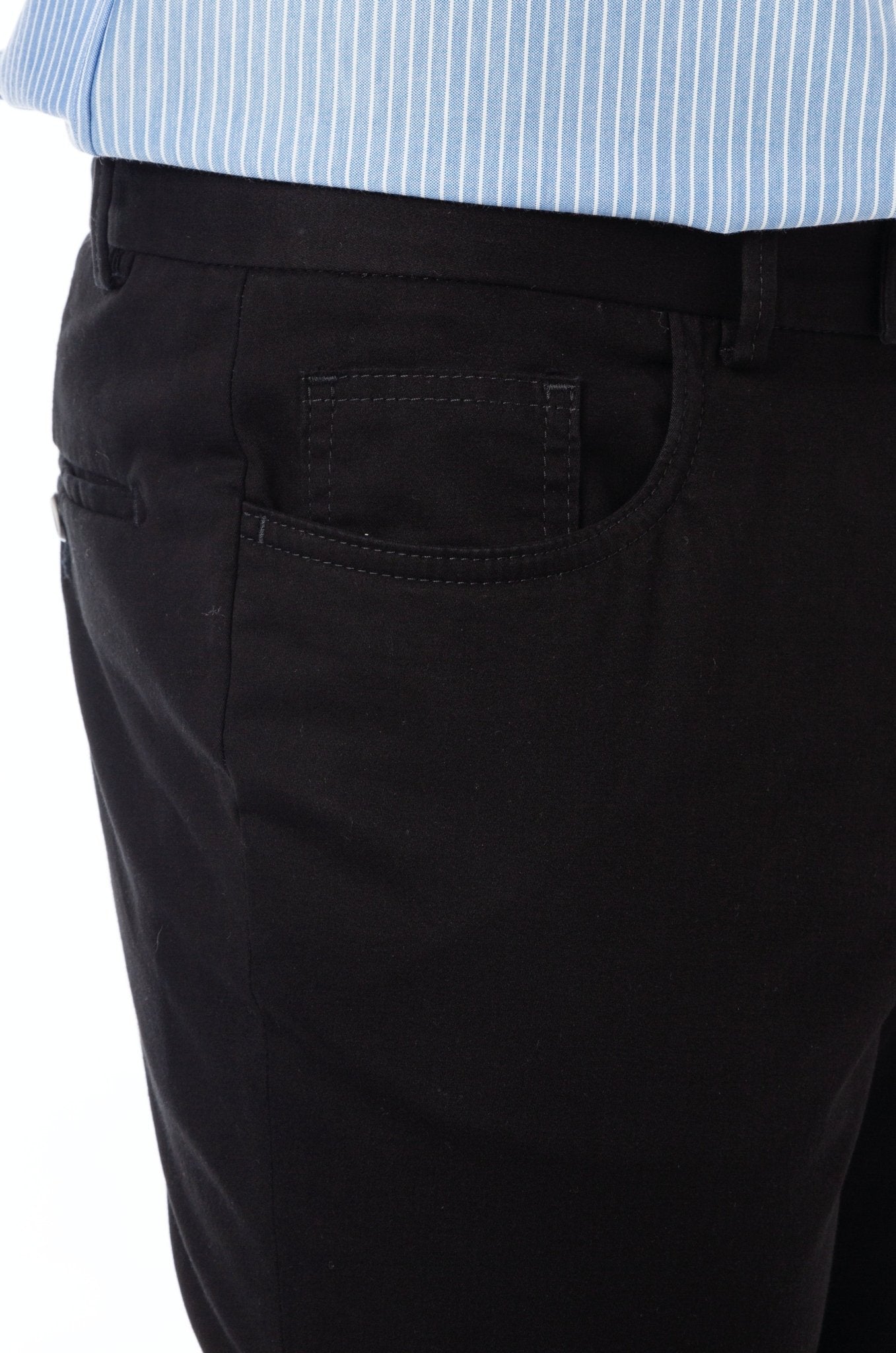 HENRY SARTORIAL X HILTL Modern 5 Pocket Chino BLACK - Henry BucksChinos38AW230097 - BLCK - 48