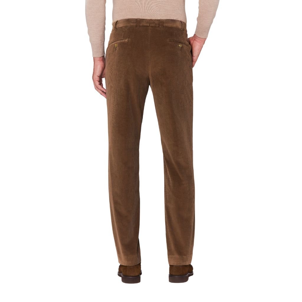 HENRY SARTORIAL X HILTL Parma SUPIMA® Corduroy Trouser BROWN - Henry Bucks