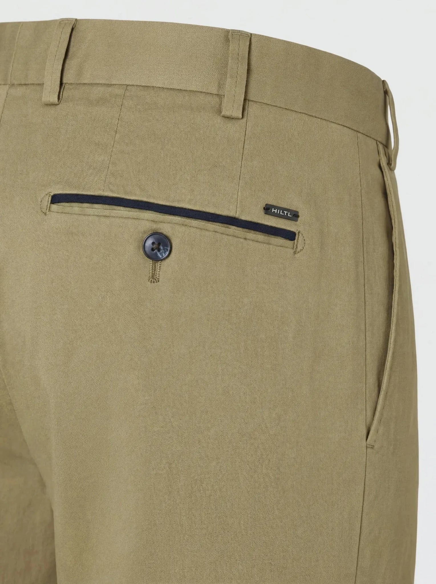 HENRY SARTORIAL X HILTL Peaker S Flat Front Business Chino BEIGE - Henry Bucks