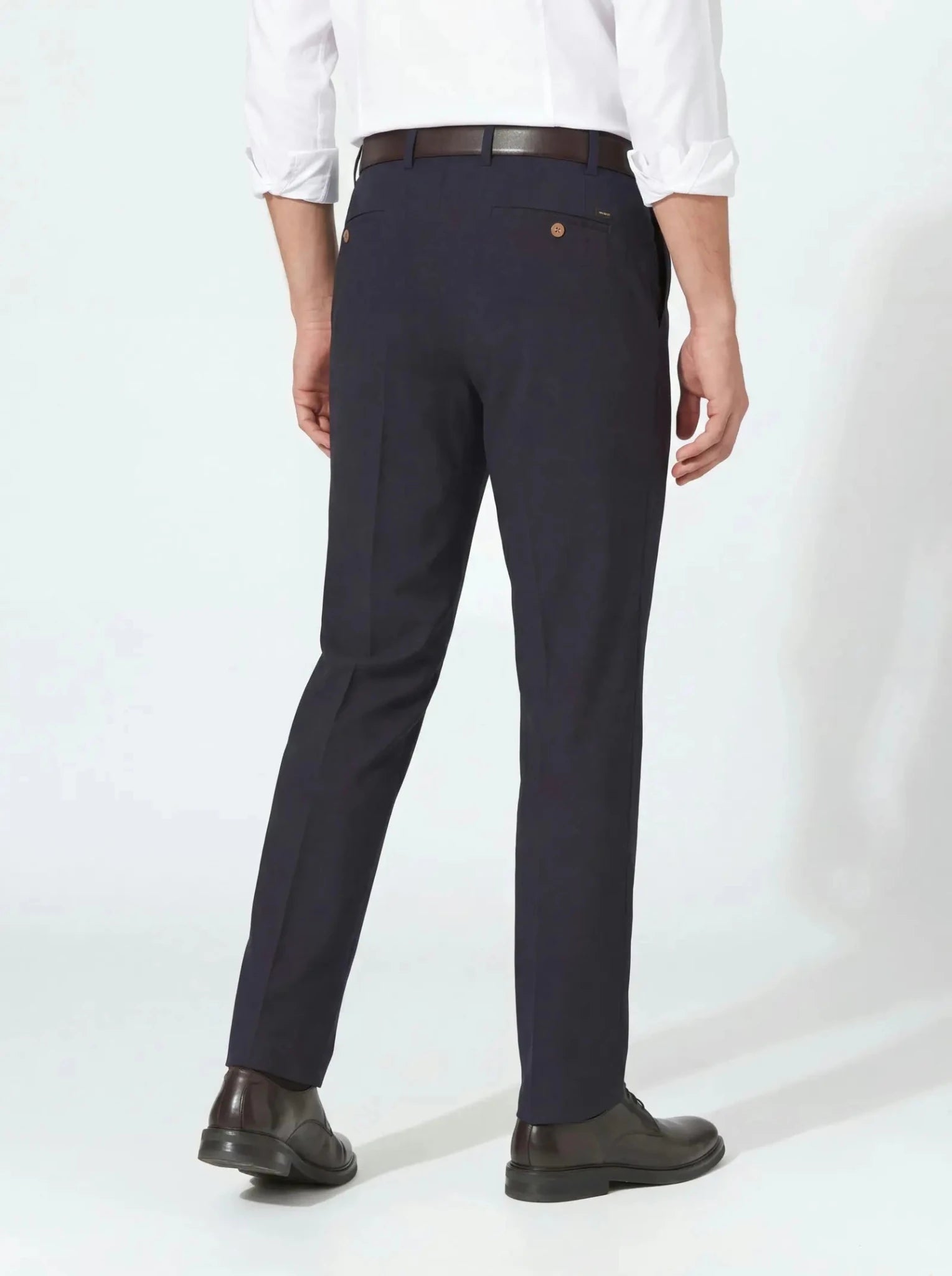 HENRY SARTORIAL X HILTL Primo Pleated Business Chino NAVY - Henry Bucks