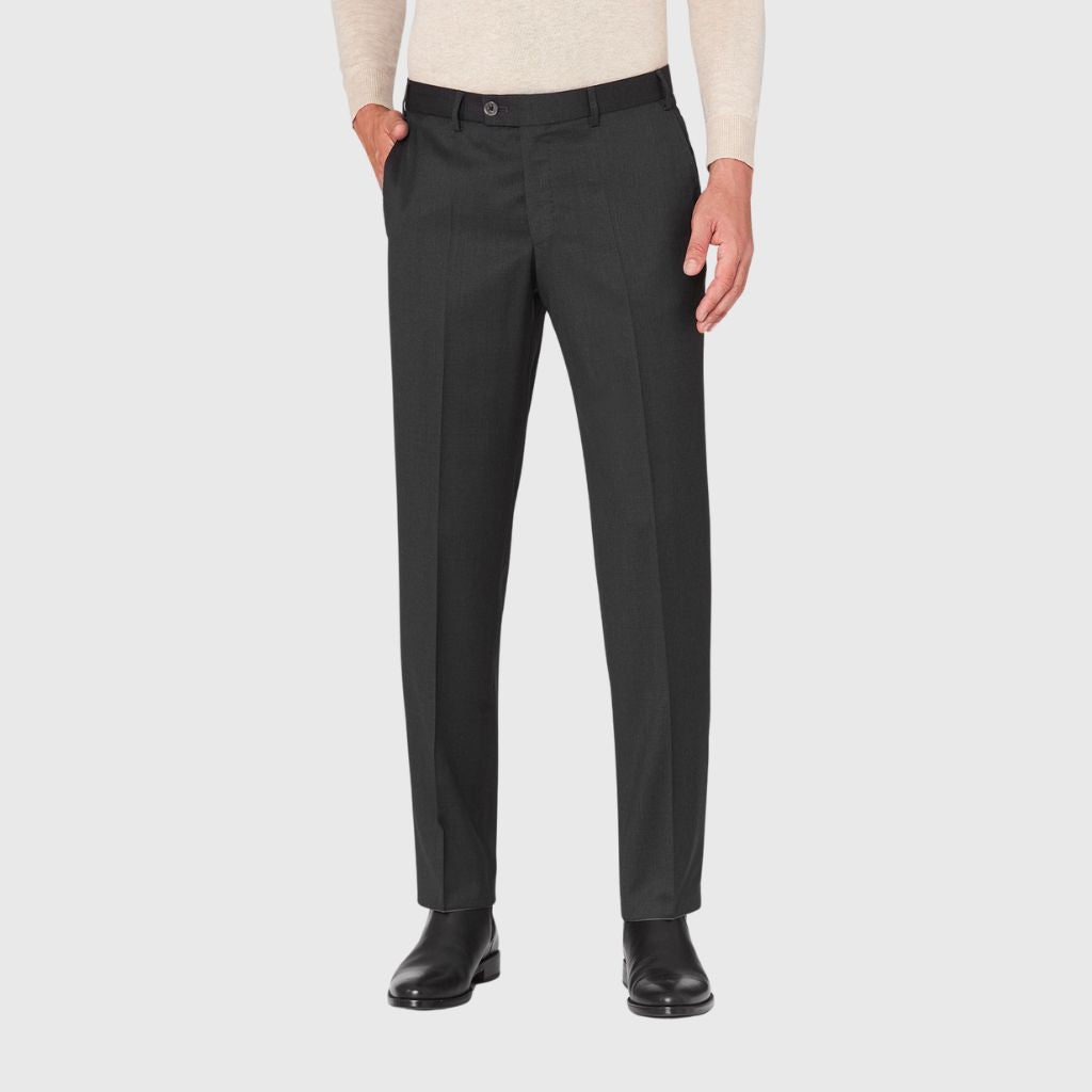 HENRY SARTORIAL X HILTL Wool Piecenza Trousers CHARCOAL - Henry Bucks