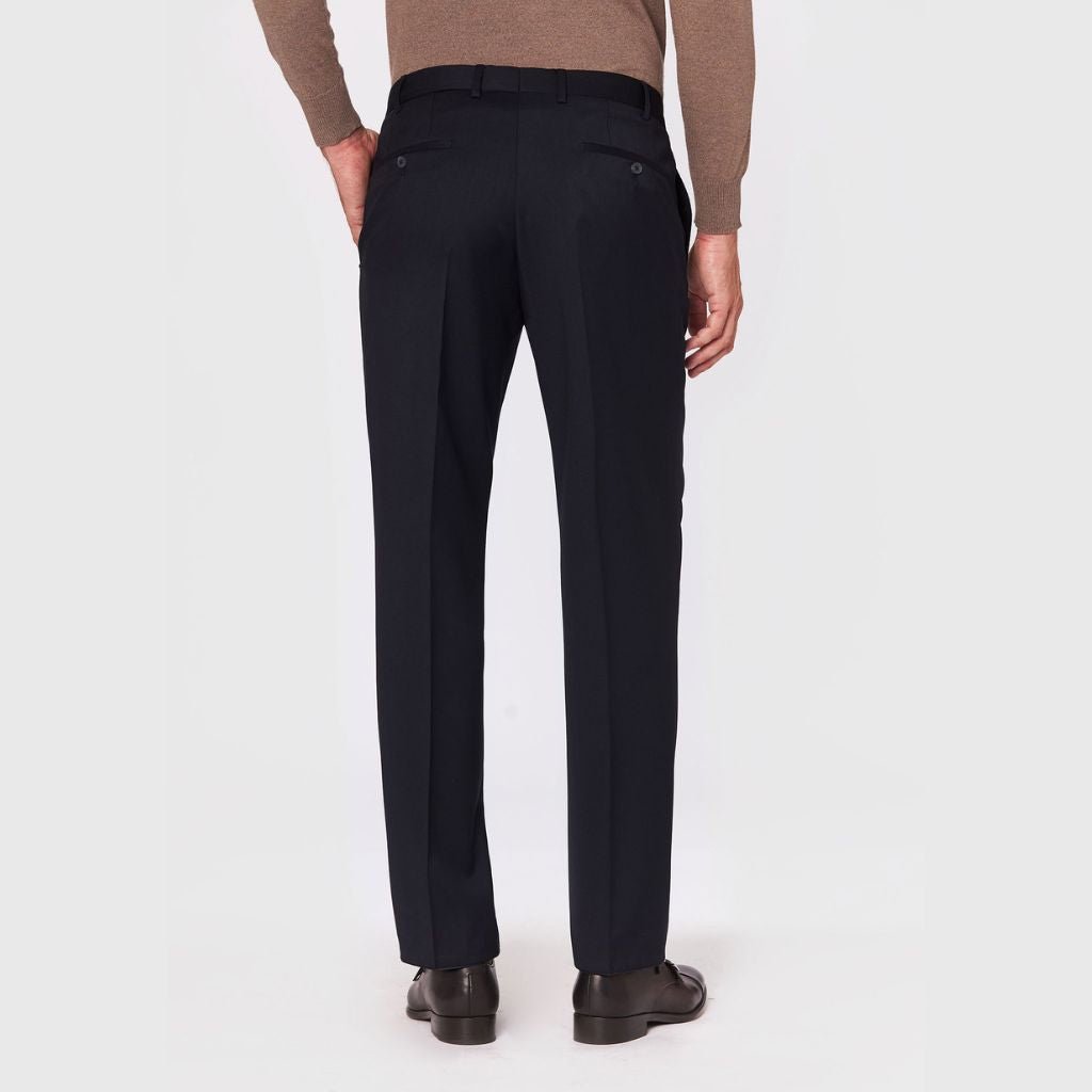 HENRY SARTORIAL X HILTL Wool Piecenza Trousers NAVY - Henry Bucks