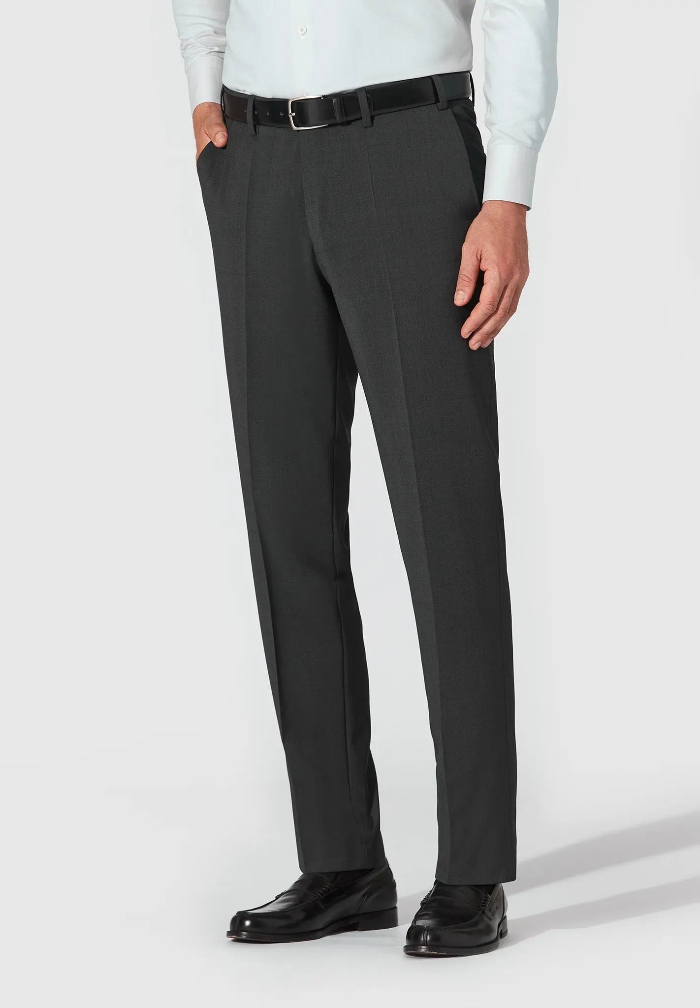 HENRY SARTORIAL X HILTL Wool Trouser CHARCOAL - Henry Bucks