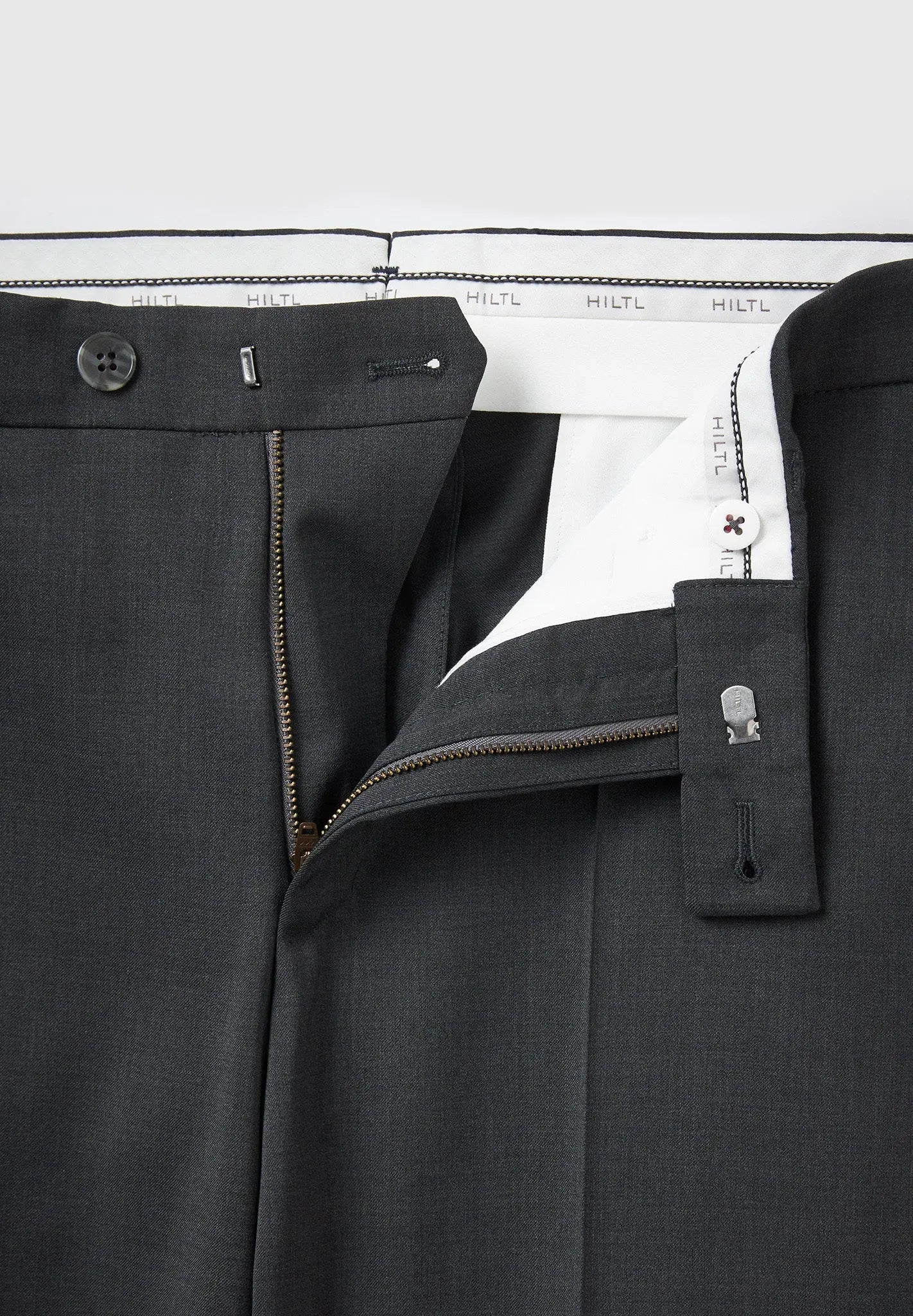 HENRY SARTORIAL X HILTL Wool Trouser CHARCOAL - Henry Bucks