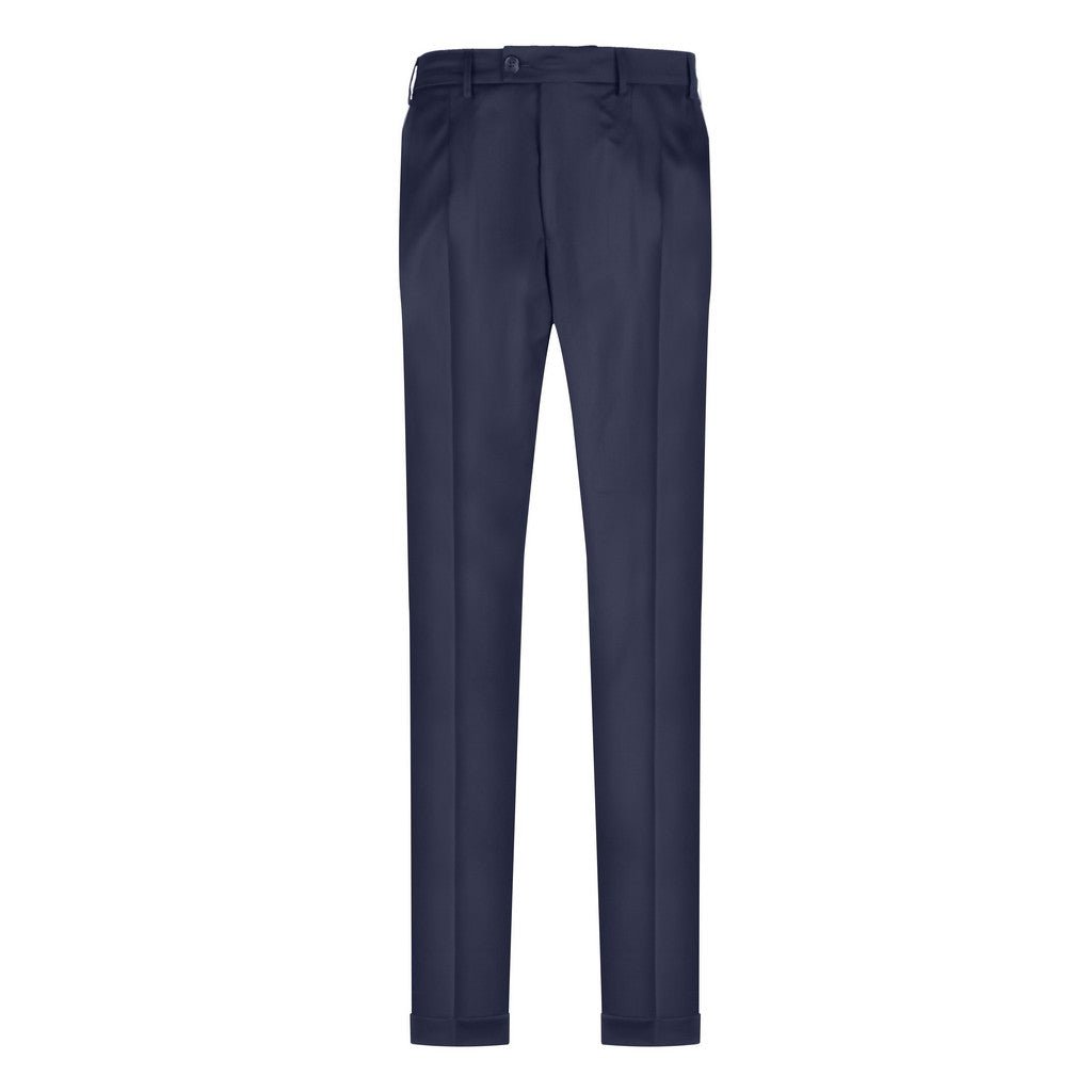 HENRY SARTORIAL X HILTL Wool Trouser NAVY - Henry Bucks