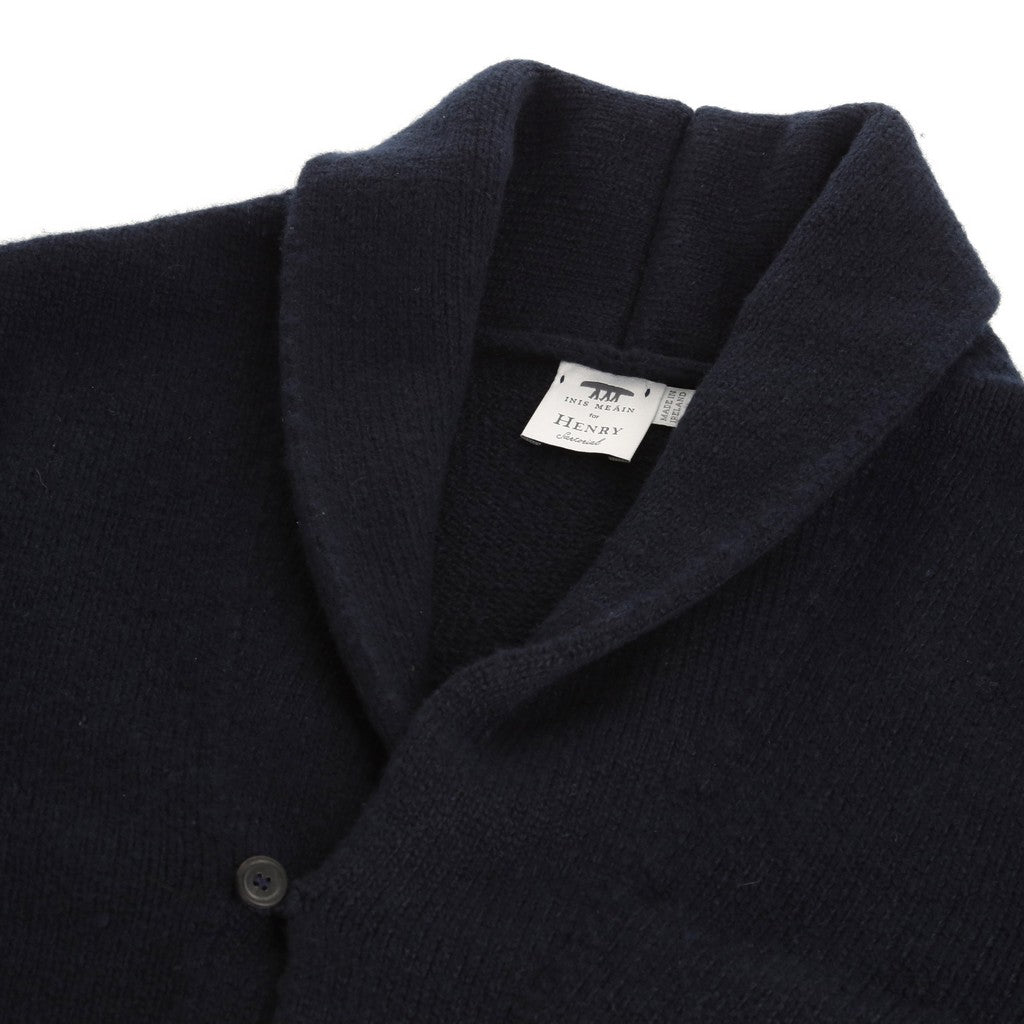 HENRY SARTORIAL X INIS MEAIN Cardigan NAVY - Henry Bucks
