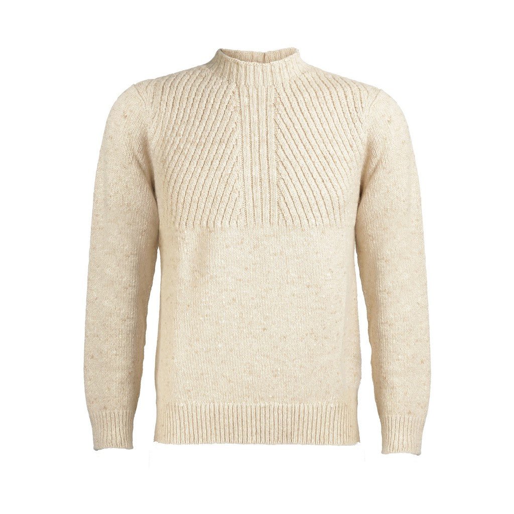 HENRY SARTORIAL X INIS MEAIN Crew Neck Jumper SAND - Henry Bucks