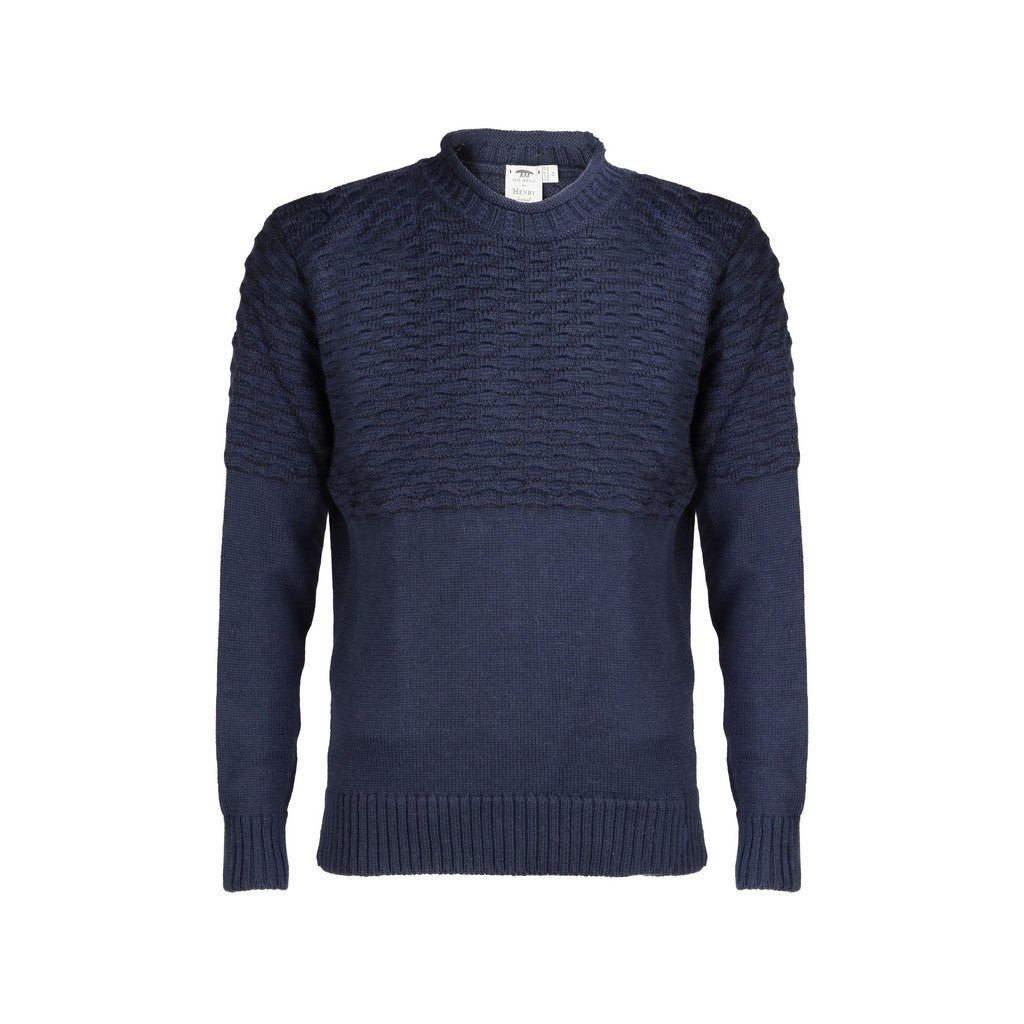 HENRY SARTORIAL X INIS MEAIN Seafoam Jumper NAVY/BLACK - Henry Bucks