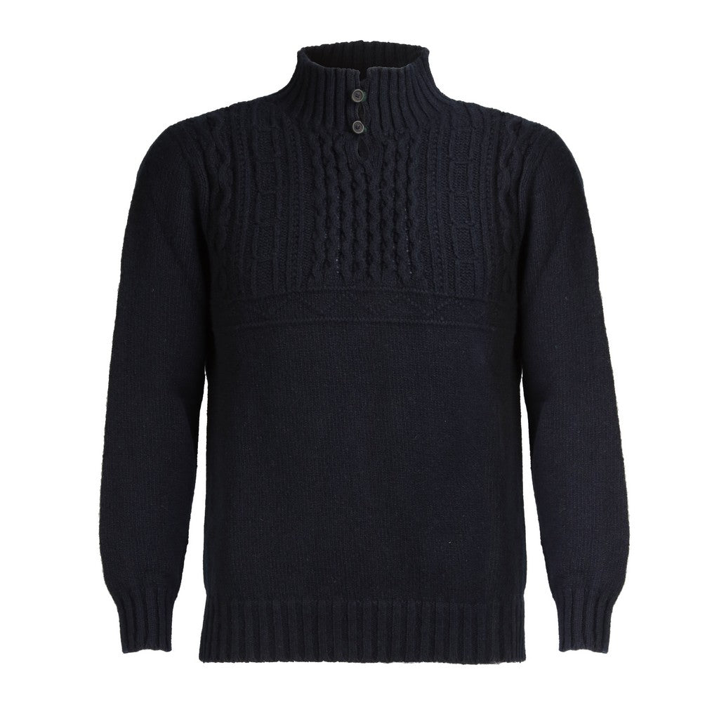 HENRY SARTORIAL X INIS MEAIN Turtle Neck Jumper NAVY - Henry Bucks