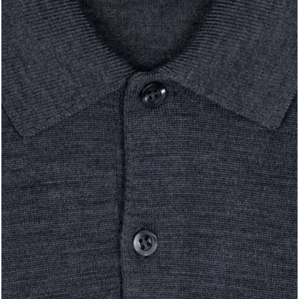 HENRY SARTORIAL X JOHN SMEDLEY Cotswold Long Sleeve Shirt CHARCOAL - Henry Bucks
