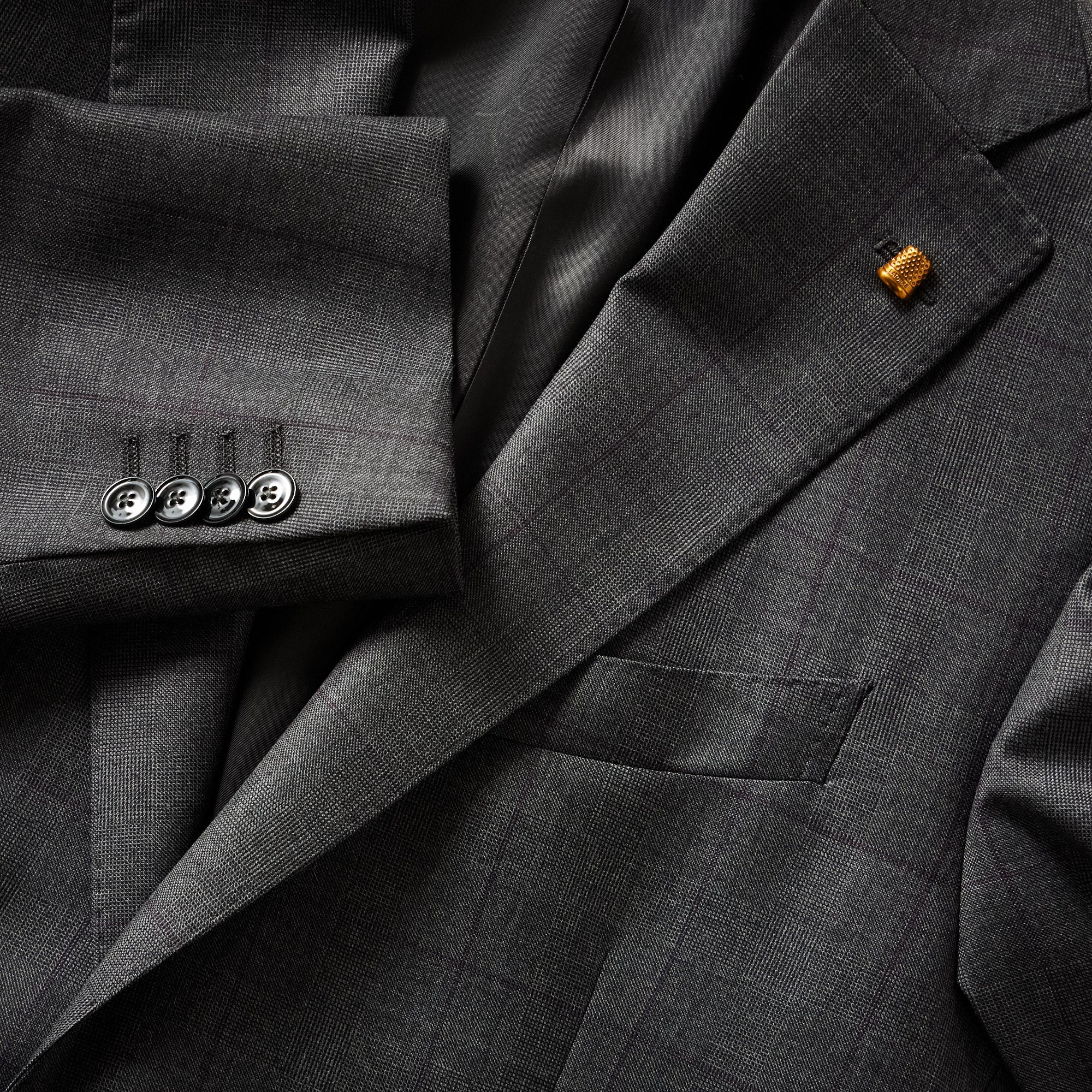 HENRY SARTORIAL X LATORRE Check Suit CHARCOAL/BOYSENBERRY - Henry BucksSuits23AW240211 - CHARBOYSEN - 48
