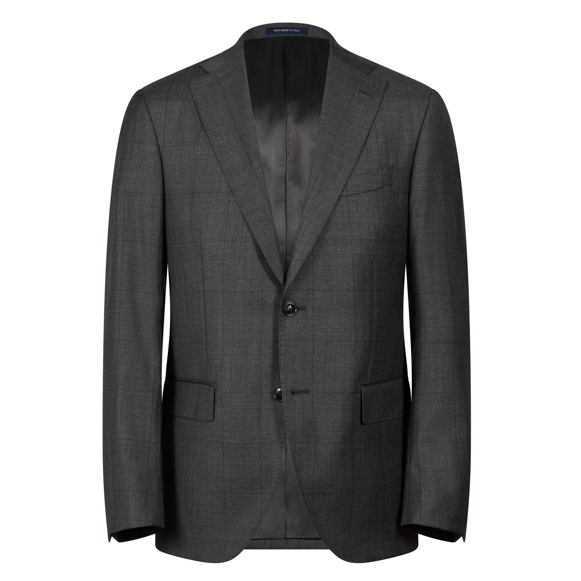 HENRY SARTORIAL X LATORRE Check Suit CHARCOAL/BOYSENBERRY - Henry BucksSuits23AW240211 - CHARBOYSEN - 48