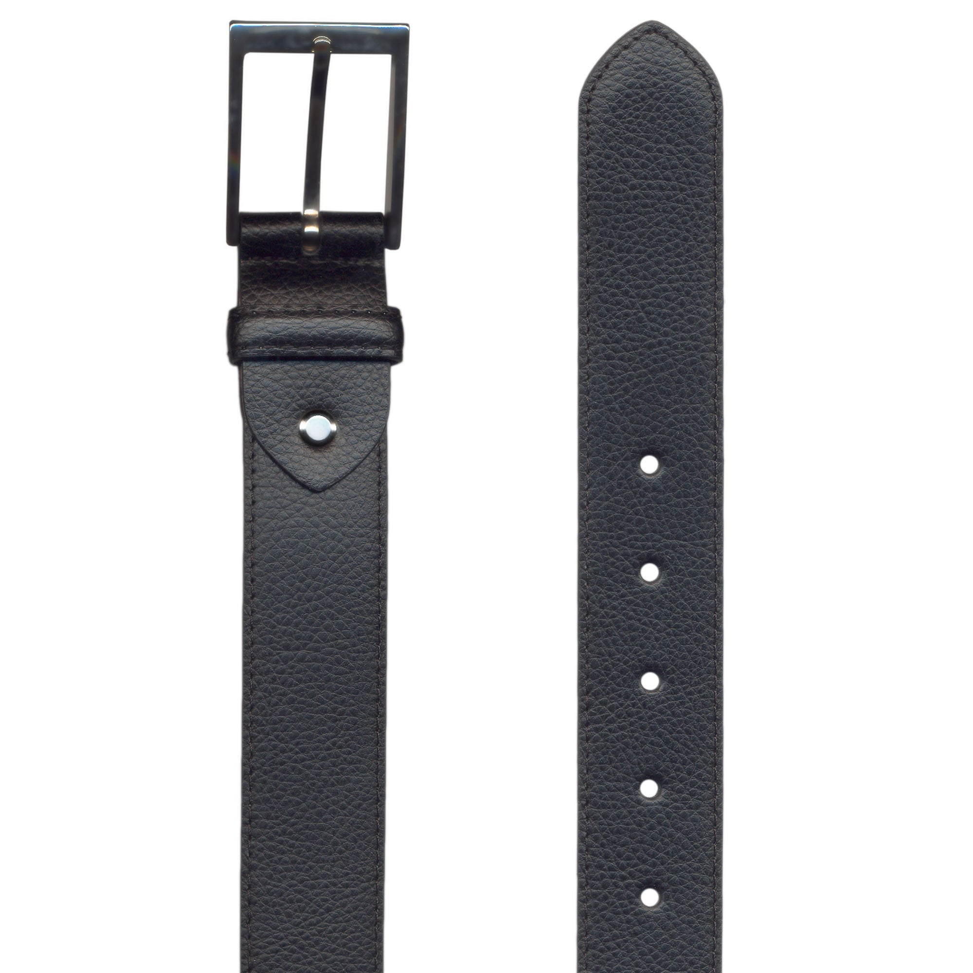 HENRY SARTORIAL x LEYVA Pebble Leather Belt BLACK - Henry BucksBelts35BSR0003 - BLCK - 34"