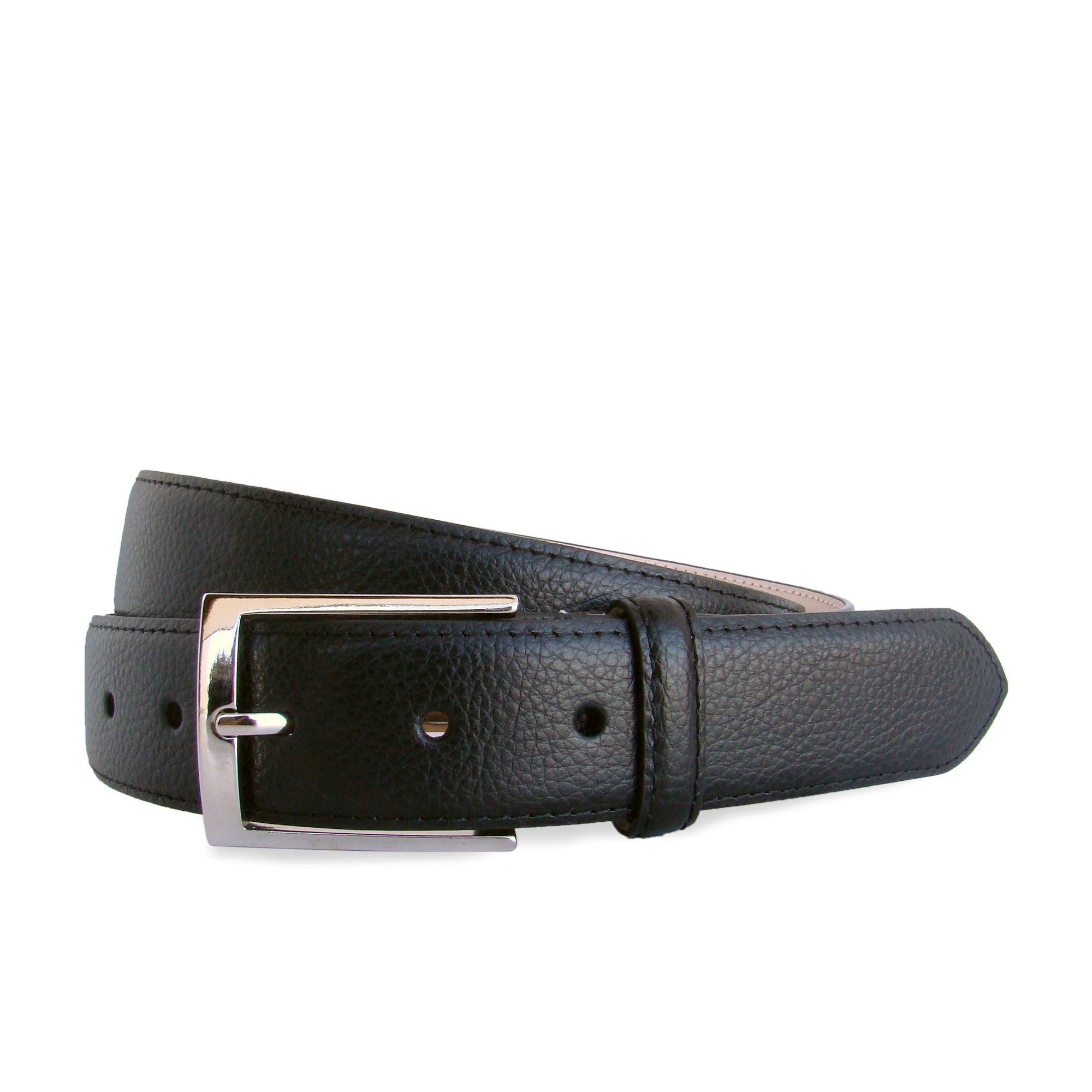 HENRY SARTORIAL x LEYVA Pebble Leather Belt BLACK - Henry BucksBelts35BSR0003 - BLCK - 34"