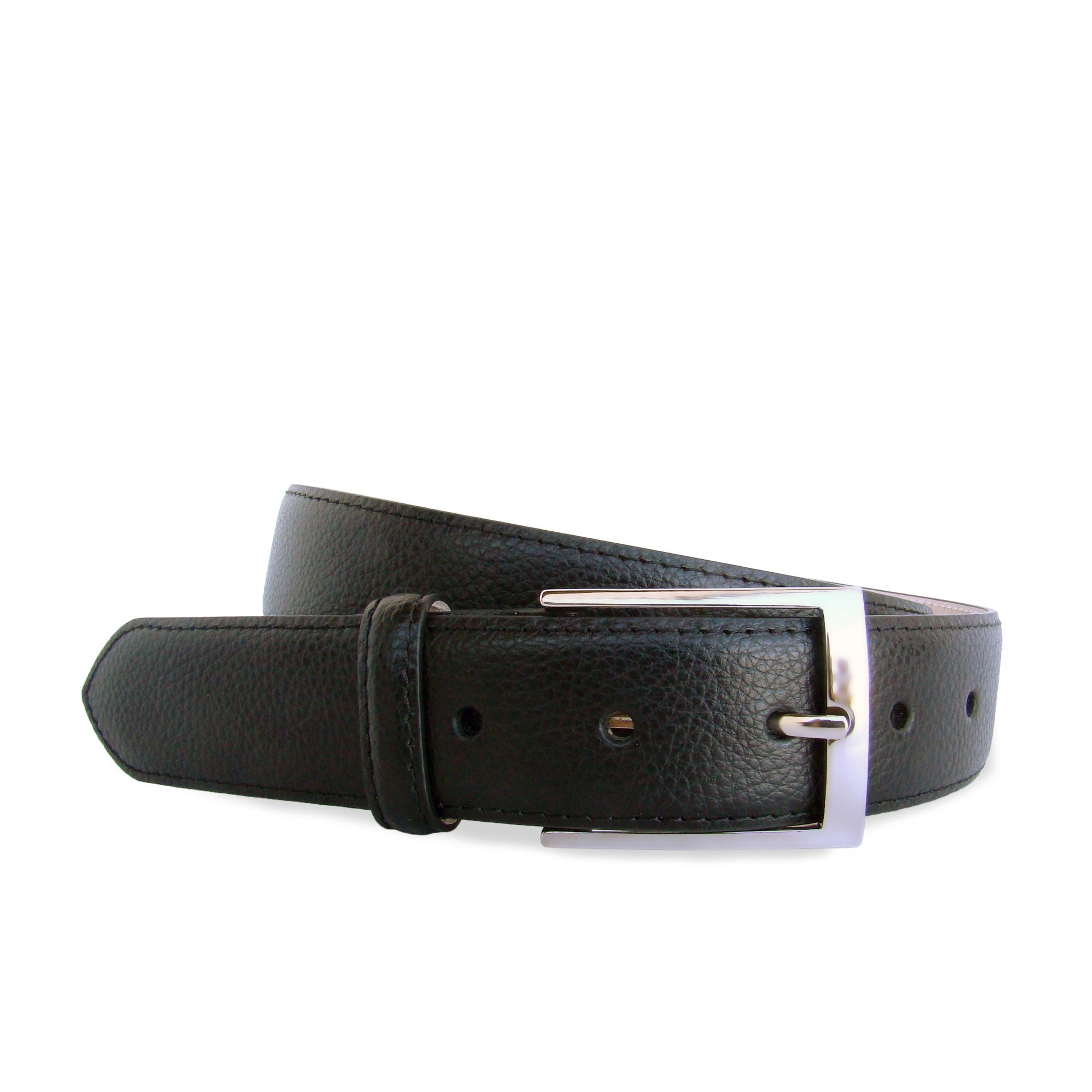 HENRY SARTORIAL x LEYVA Pebble Leather Belt BLACK - Henry BucksBelts35BSR0003 - BLCK - 34"