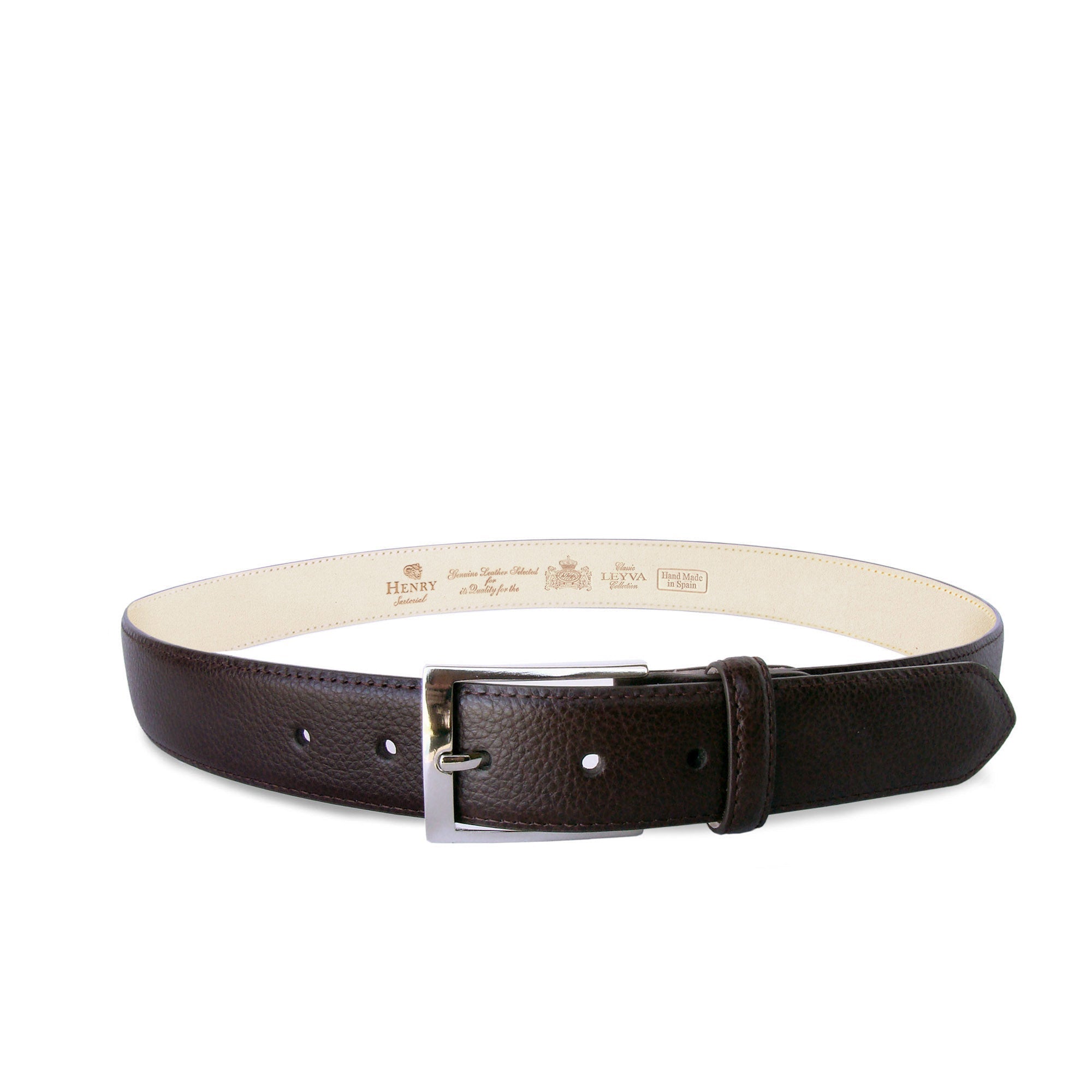 HENRY SARTORIAL x LEYVA Pebble Leather Belt TAN - Henry BucksBelts35BSR0003 - TAN - 34"